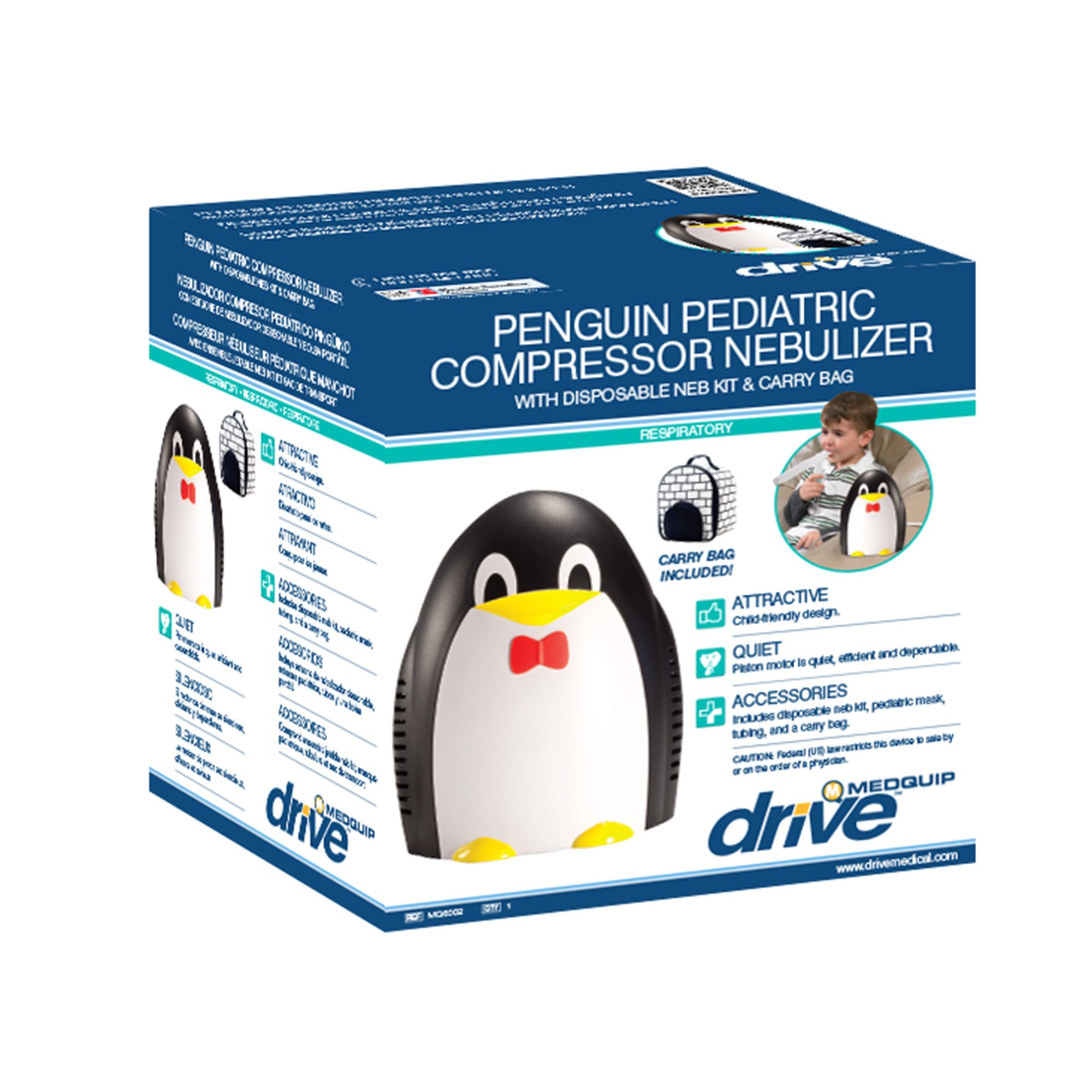Drive DeVilbiss Healthcare - MQ6002 Drive™ Penguin Nebulizer Compressor Kit