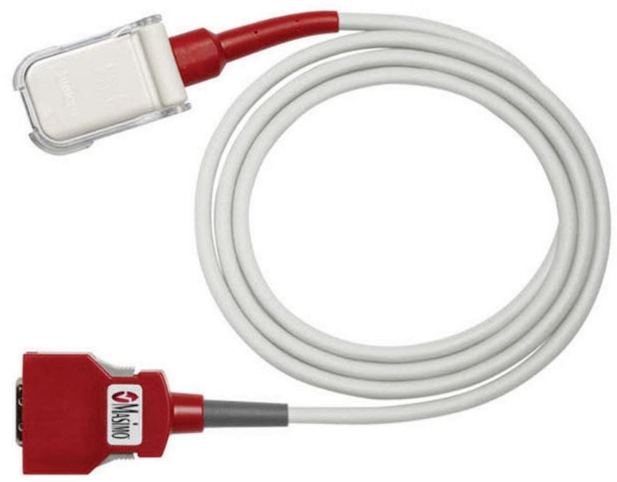 Masimo Corp - 2057 SpO2 Patient Cable LNCS® Series 14 Foot, Red, 20-Pin For Rainbow Set™ Device