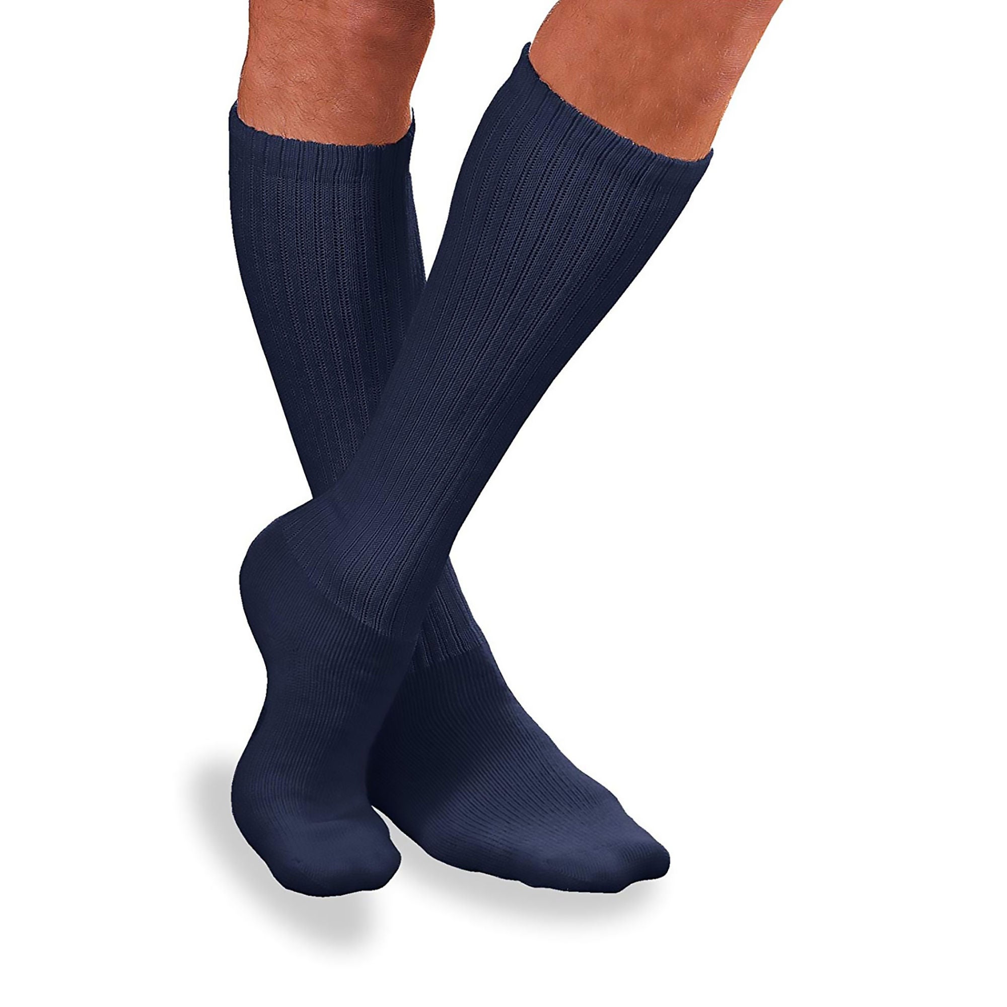 BSN Medical - 110848 Diabetic Compression Socks Jobst® Sensifoot™ Crew Large Navy Closed Toe