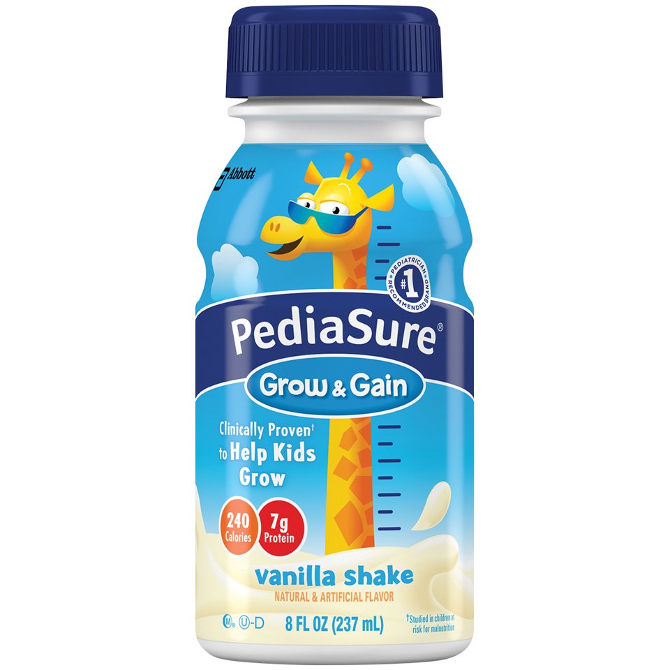 Abbott Nutrition 58049 - PediaSure® Grow & Gain Vanilla Shake, 8-ounce bottle - 1/Each, 6/Pack, 24/Case