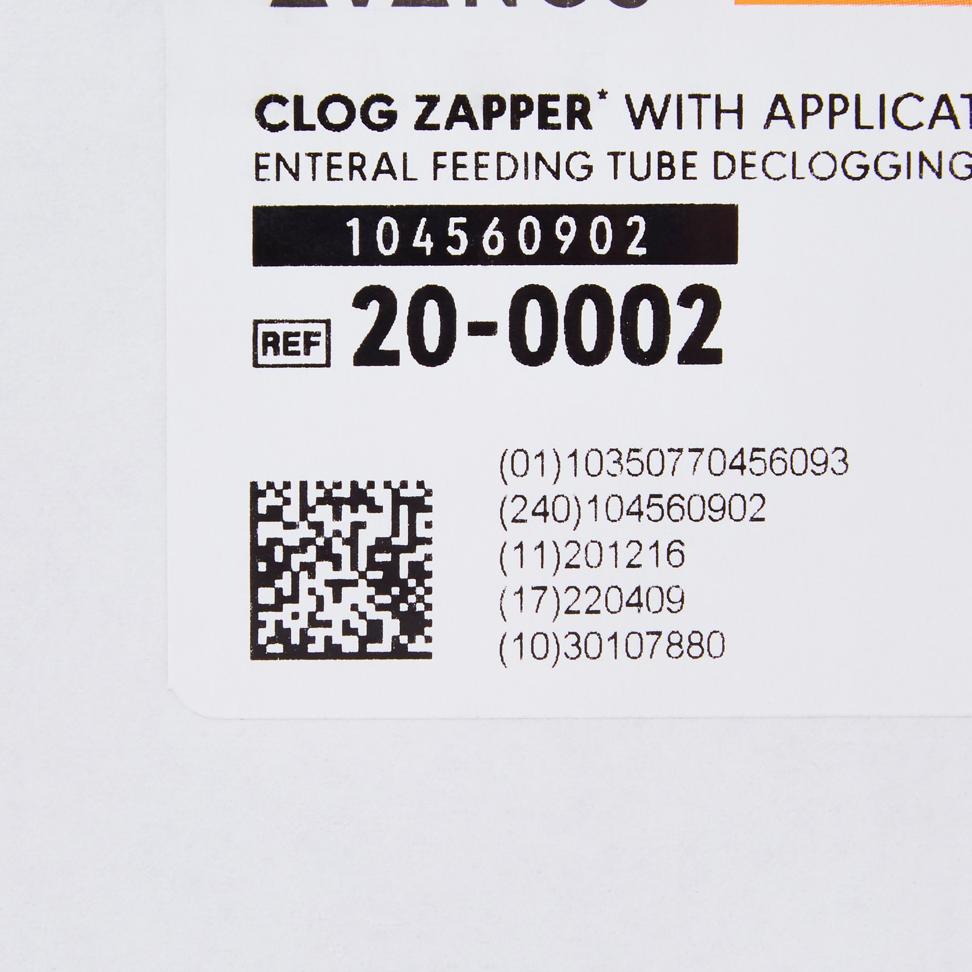 Avanos Medical Sales LLC - 20-0002 Clog Zapper™ Enteral Feeding Tube Declogger Kit