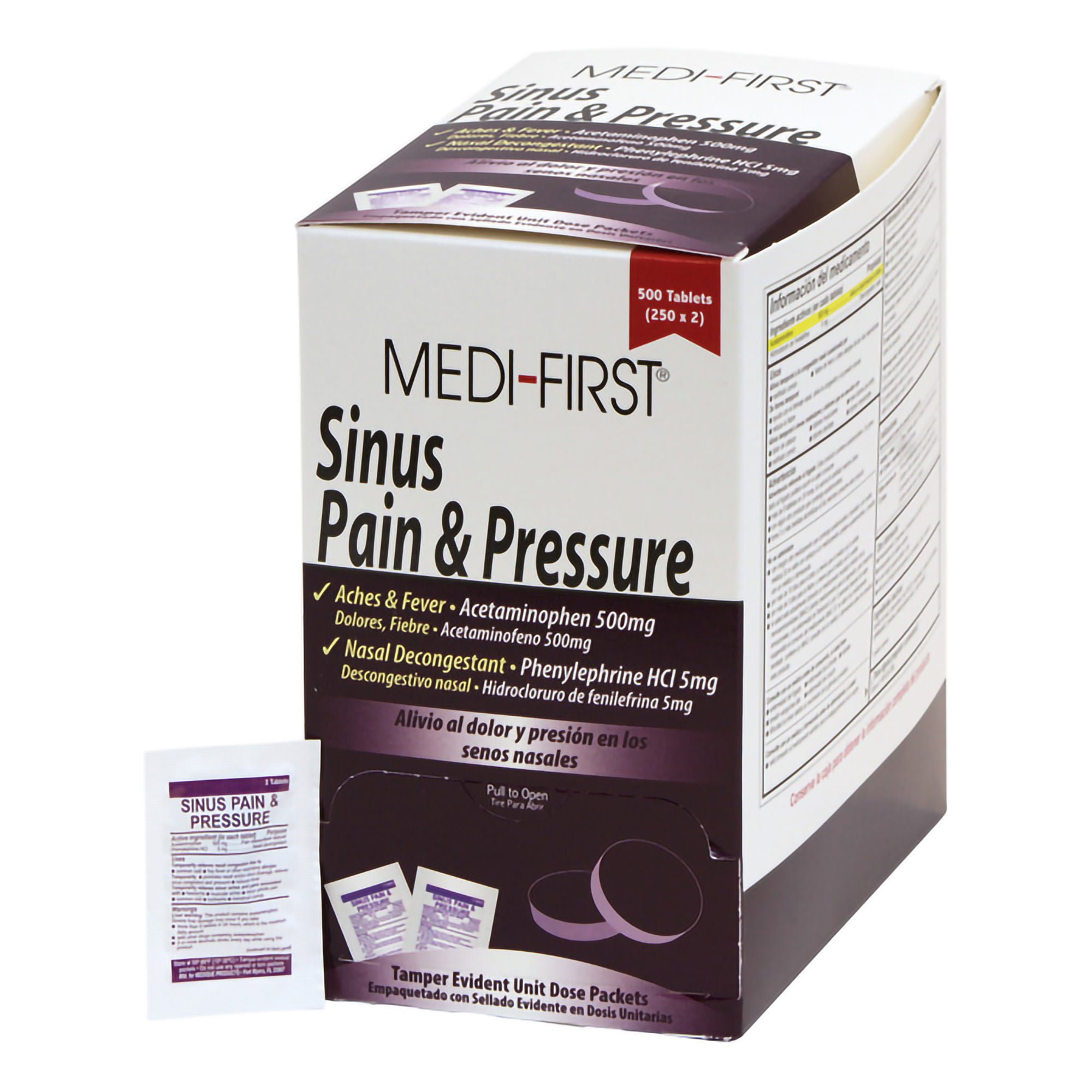 Medique Products - 81913 Medi-First® Acetaminophen / Phenylephrine Sinus Relief