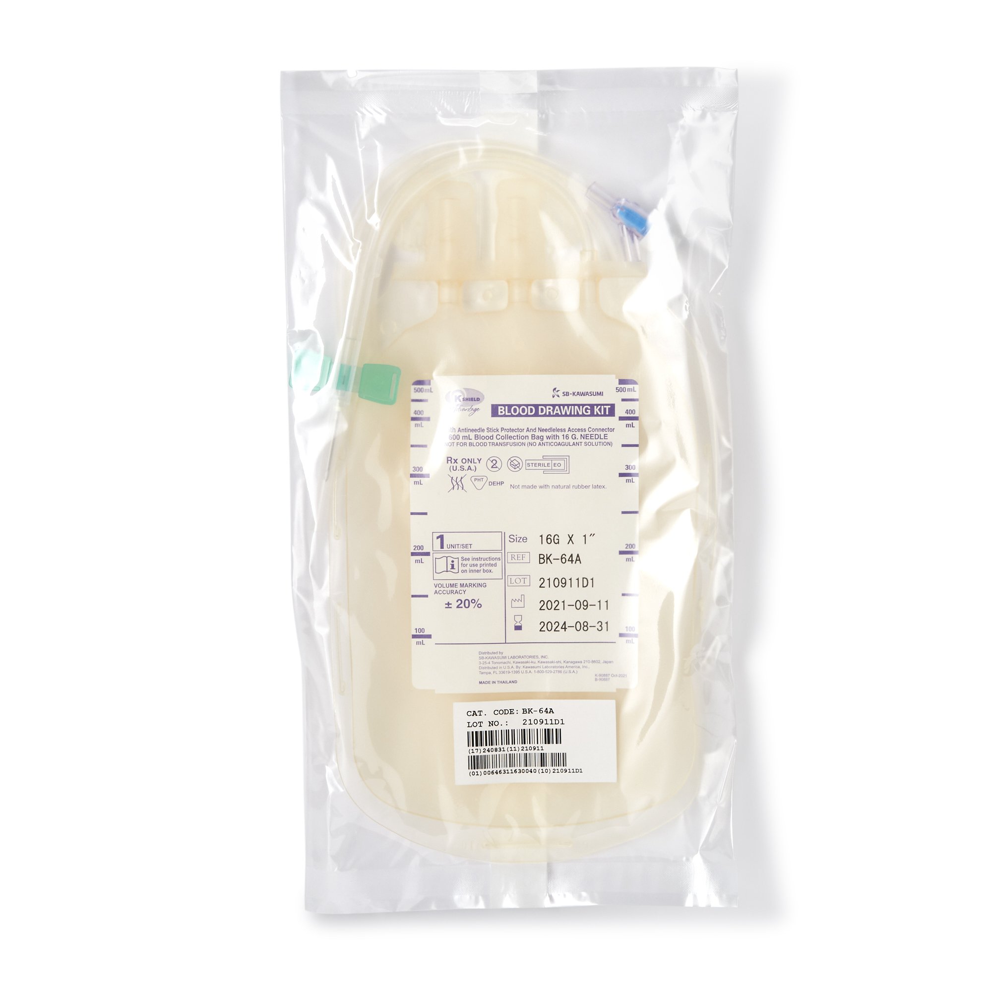 Kawasumi Laboratories - BK-64A K-Shield® Advantage Blood Draw Kit