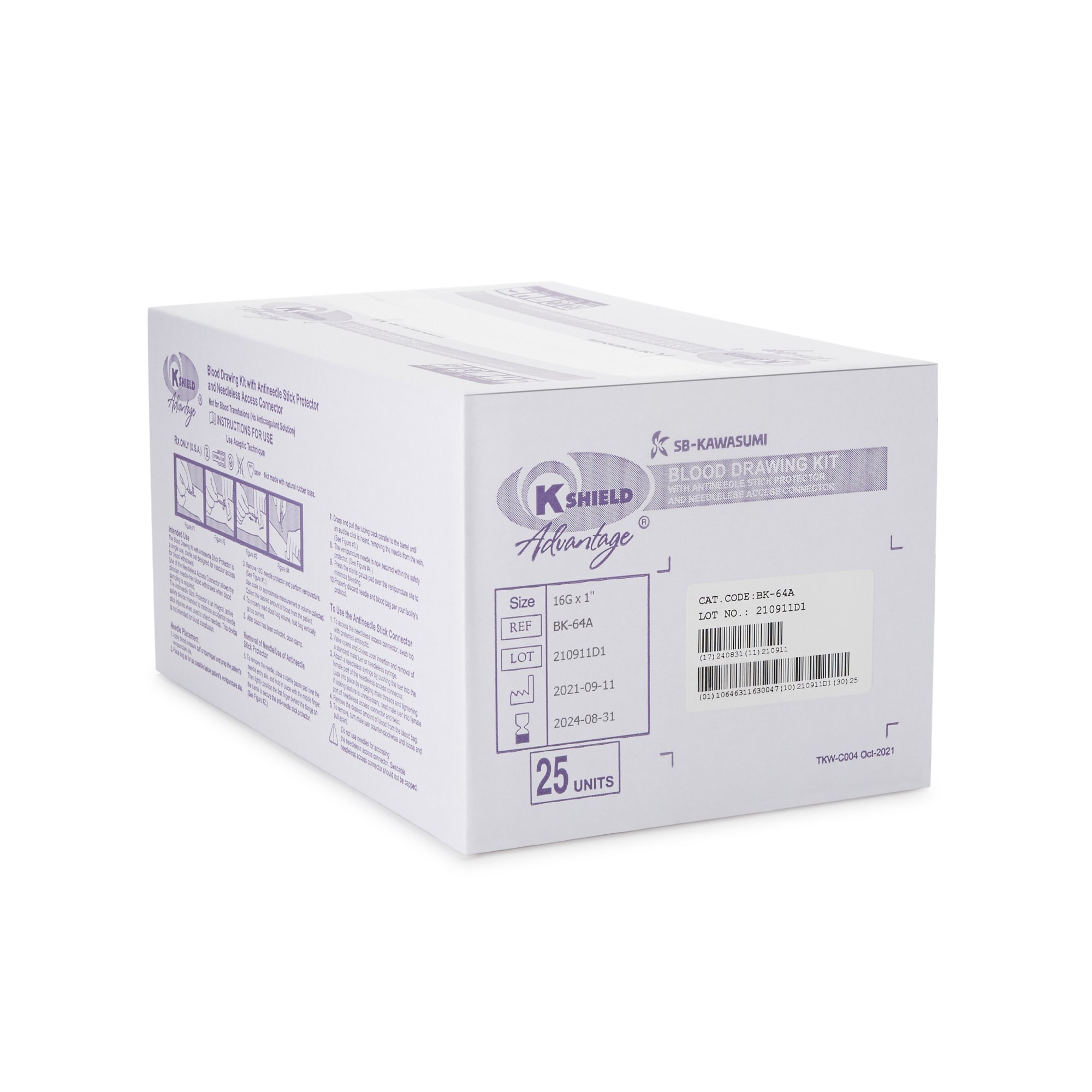 Kawasumi Laboratories - BK-64A K-Shield® Advantage Blood Draw Kit