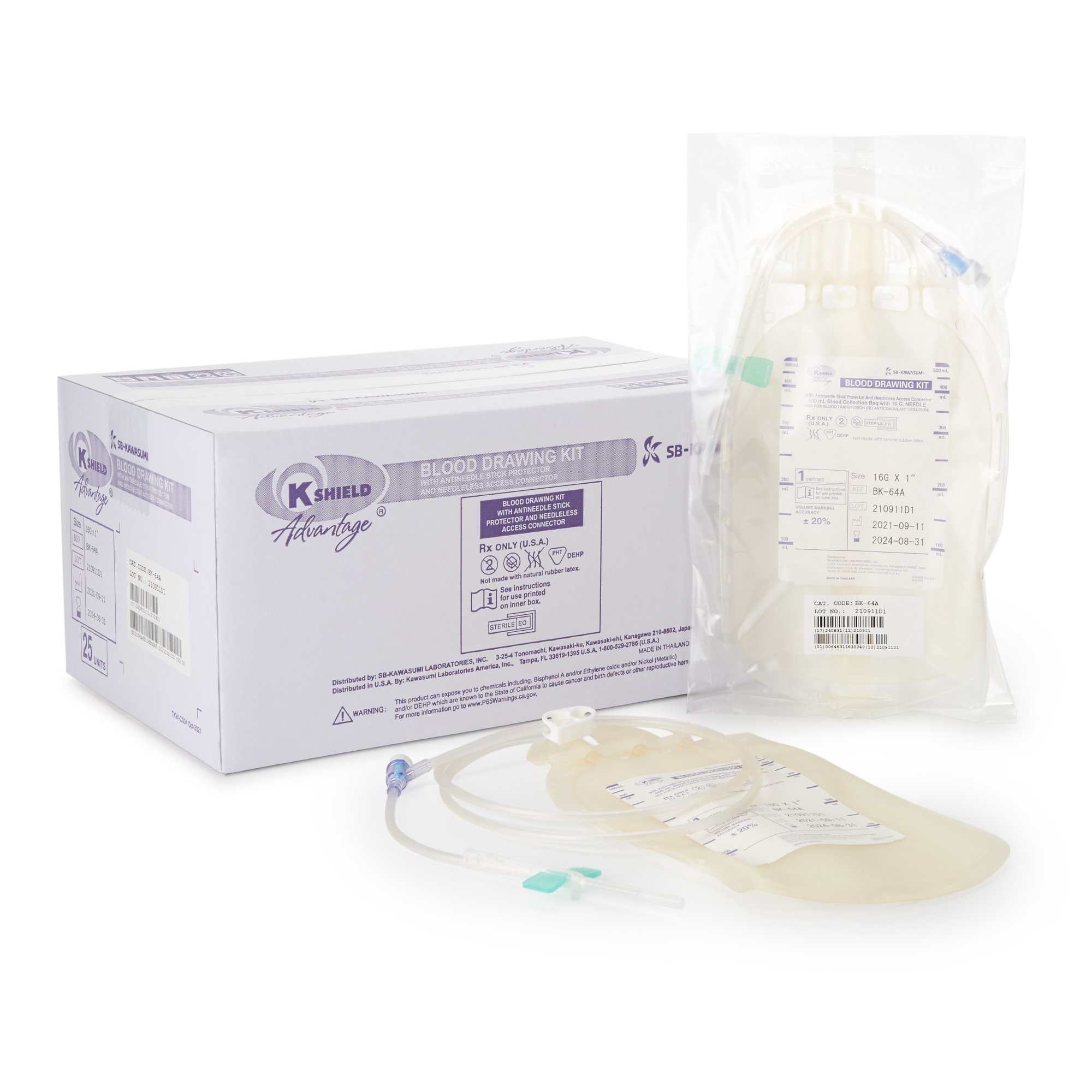 Kawasumi Laboratories - BK-64A K-Shield® Advantage Blood Draw Kit