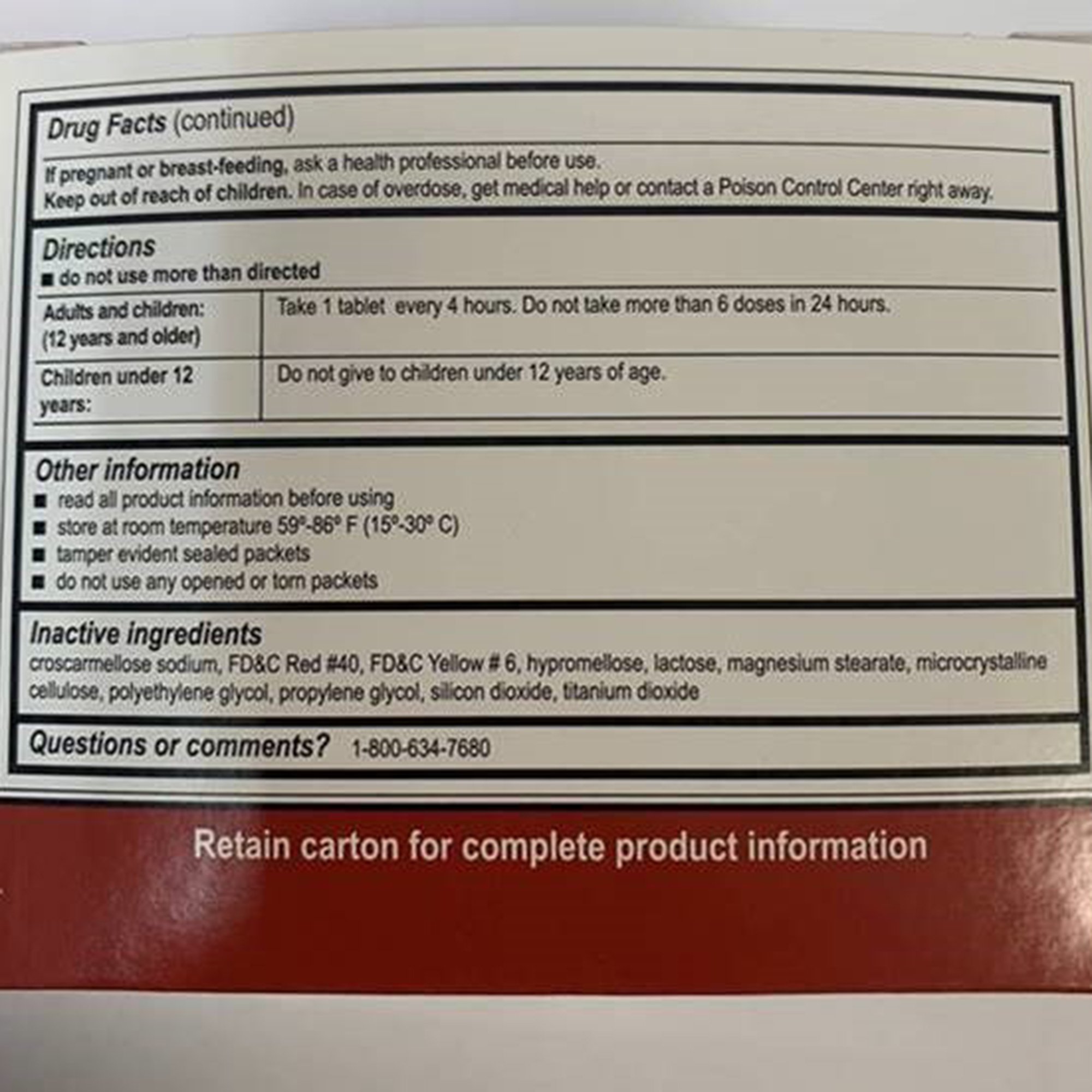 Medique Products 80933 - Medi-First® Phenylephrine Sinus Relief - 100/Box, 2400/Case