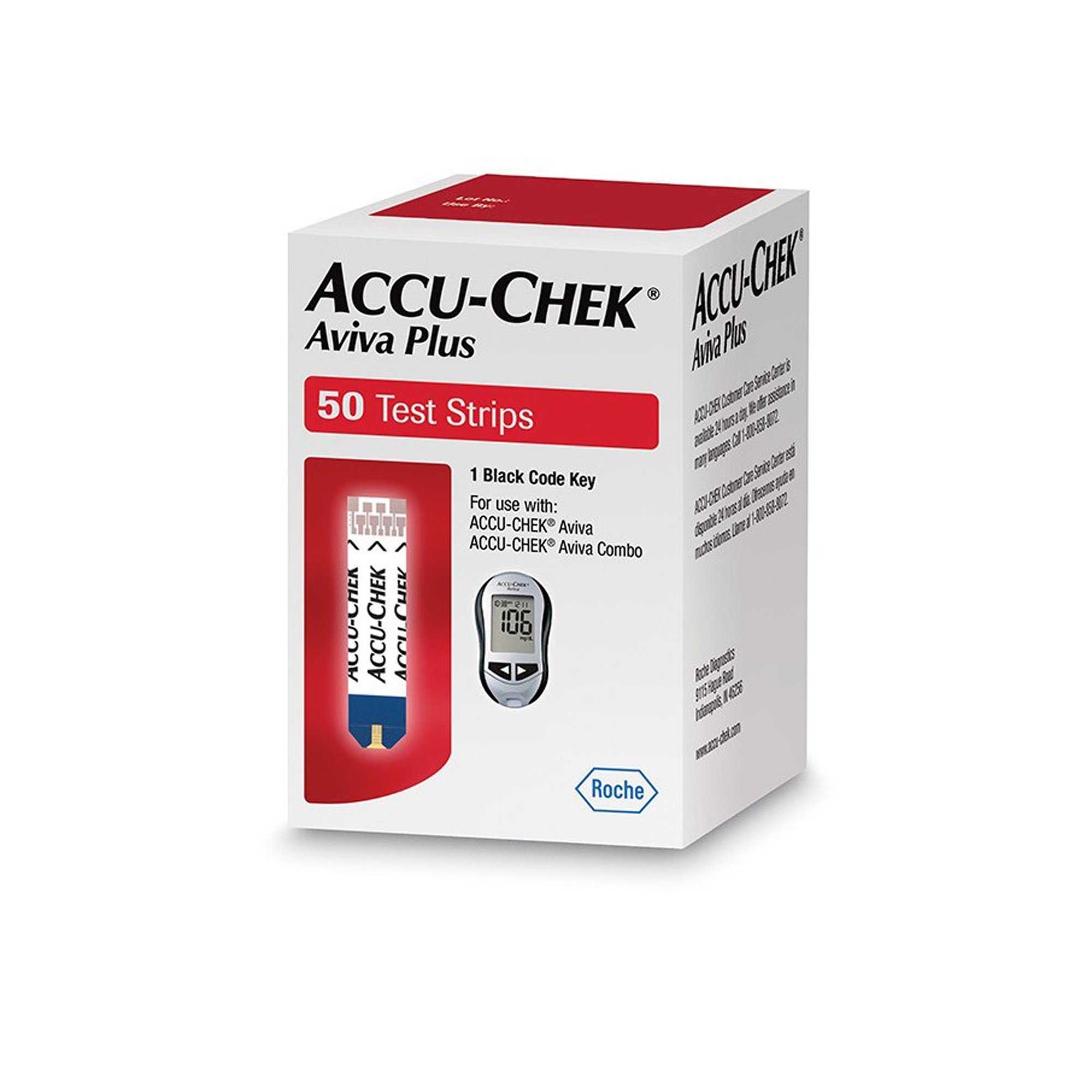 Roche Diabetes Care - 06908217001 Accu-Chek® Aviva Plus Blood Glucose Test Strips