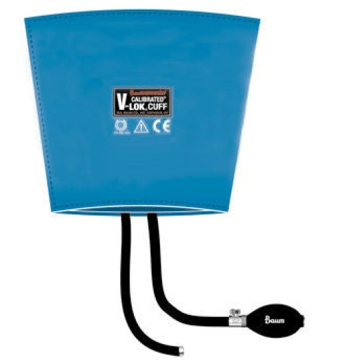 W.A. Baum - 1830NL Reusable Blood Pressure Cuff and Bulb Calibrated® V-Lok® 46 to 66 cm Arm / Leg Polyester Fabric Cuff Bariatric Cuff