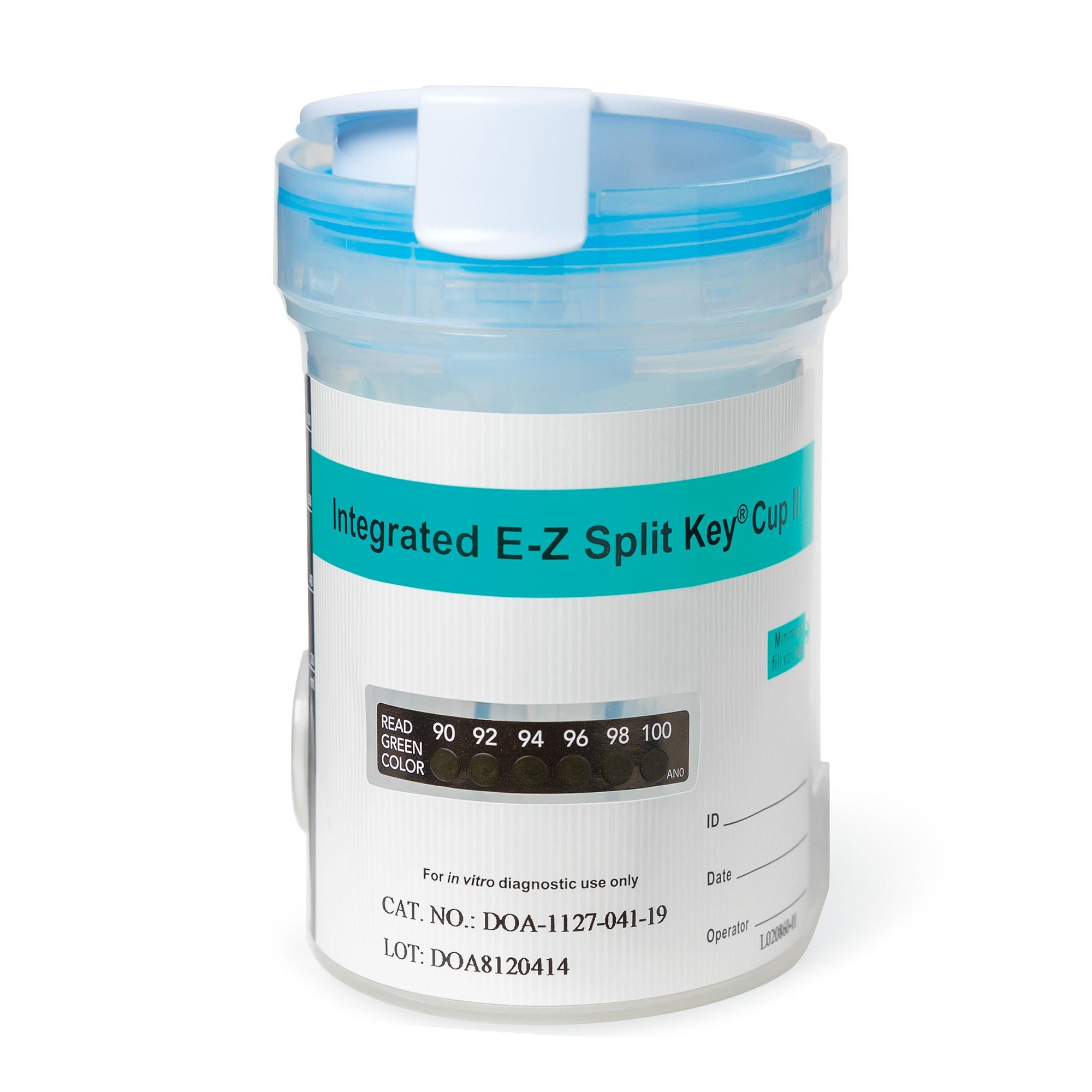 Abbott Rapid Dx North America LLC - DUD-157-023-019 Drugs of Abuse Test Kit E-Z Split Key® Cup A.D. AMP, COC, OPI, PCP, THC (CR, GL, NI, OX, pH, SG) 25 Tests CLIA Waived