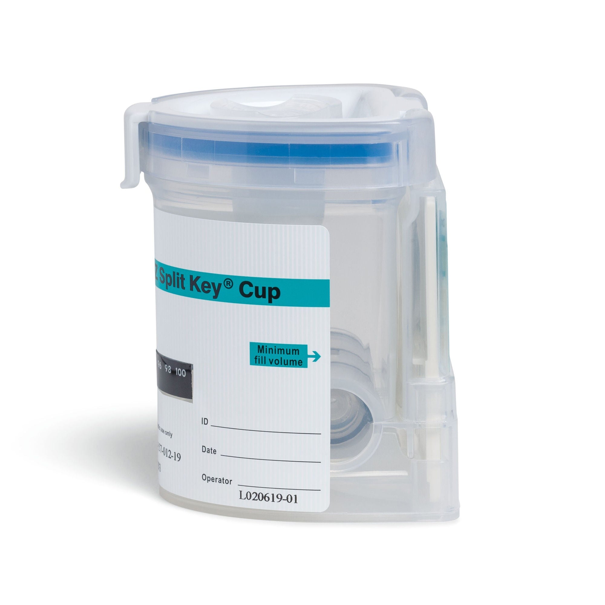 Abbott Rapid Dx North America LLC - DUD-157-023-019 Drugs of Abuse Test Kit E-Z Split Key® Cup A.D. AMP, COC, OPI, PCP, THC (CR, GL, NI, OX, pH, SG) 25 Tests CLIA Waived