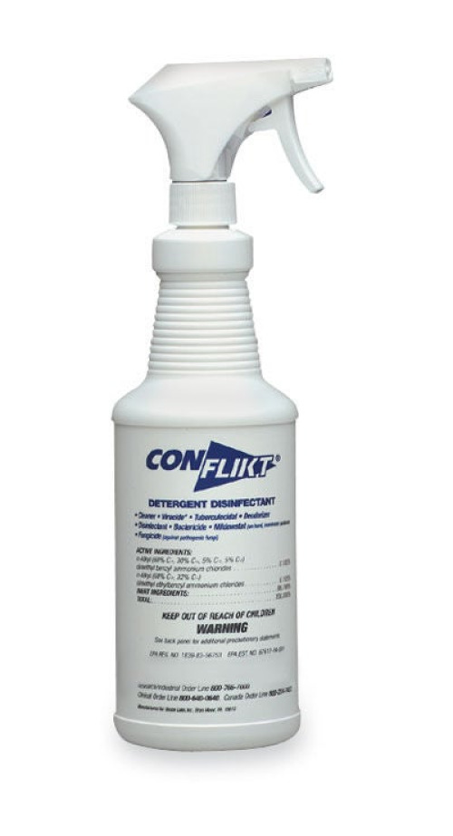 Fisher Anatomical - 0435534 Surface Disinfectant Cleaner ConFlikt® Quaternary Based Trigger Spray Liquid 32 oz. Bottle Fresh Scent NonSterile