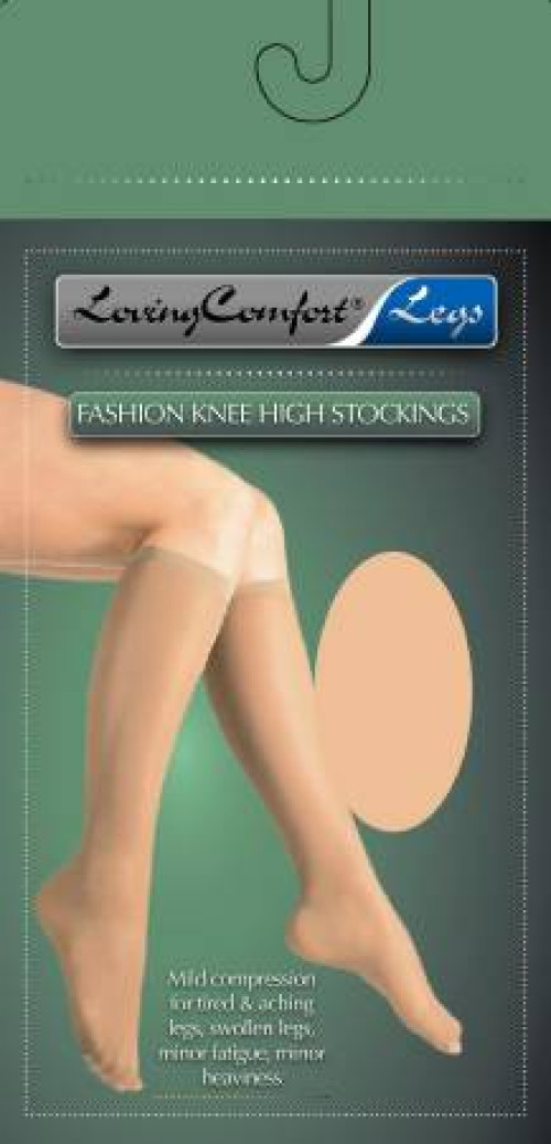 Scott Specialties - 1651 BEI SM Compression Stocking Loving Comfort® Knee High Small Beige Closed Toe
