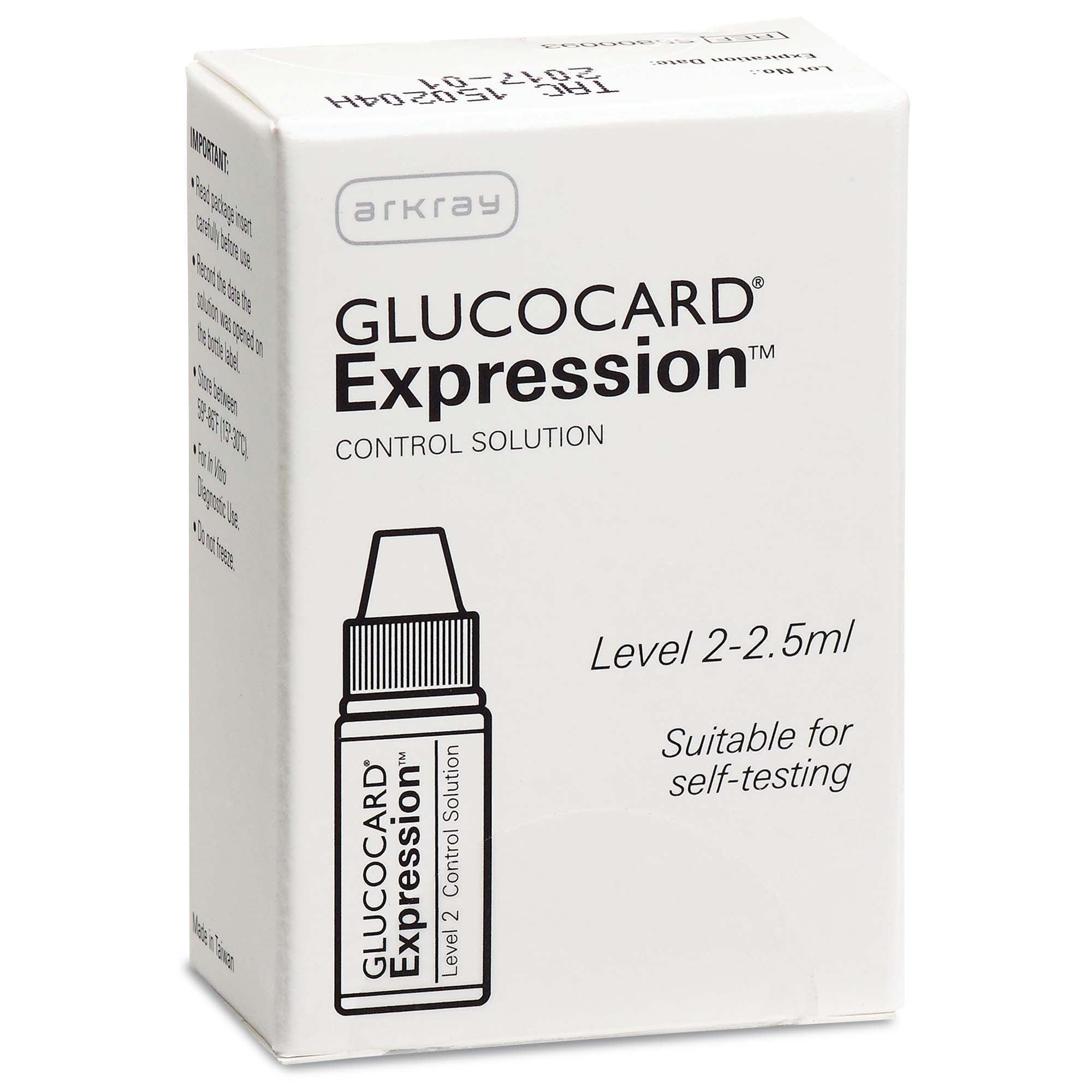Arkray USA - 570007 Diabetes Management Test Control Glucocard® Expression™ Blood Glucose Level 2 1 X 2.5 mL
