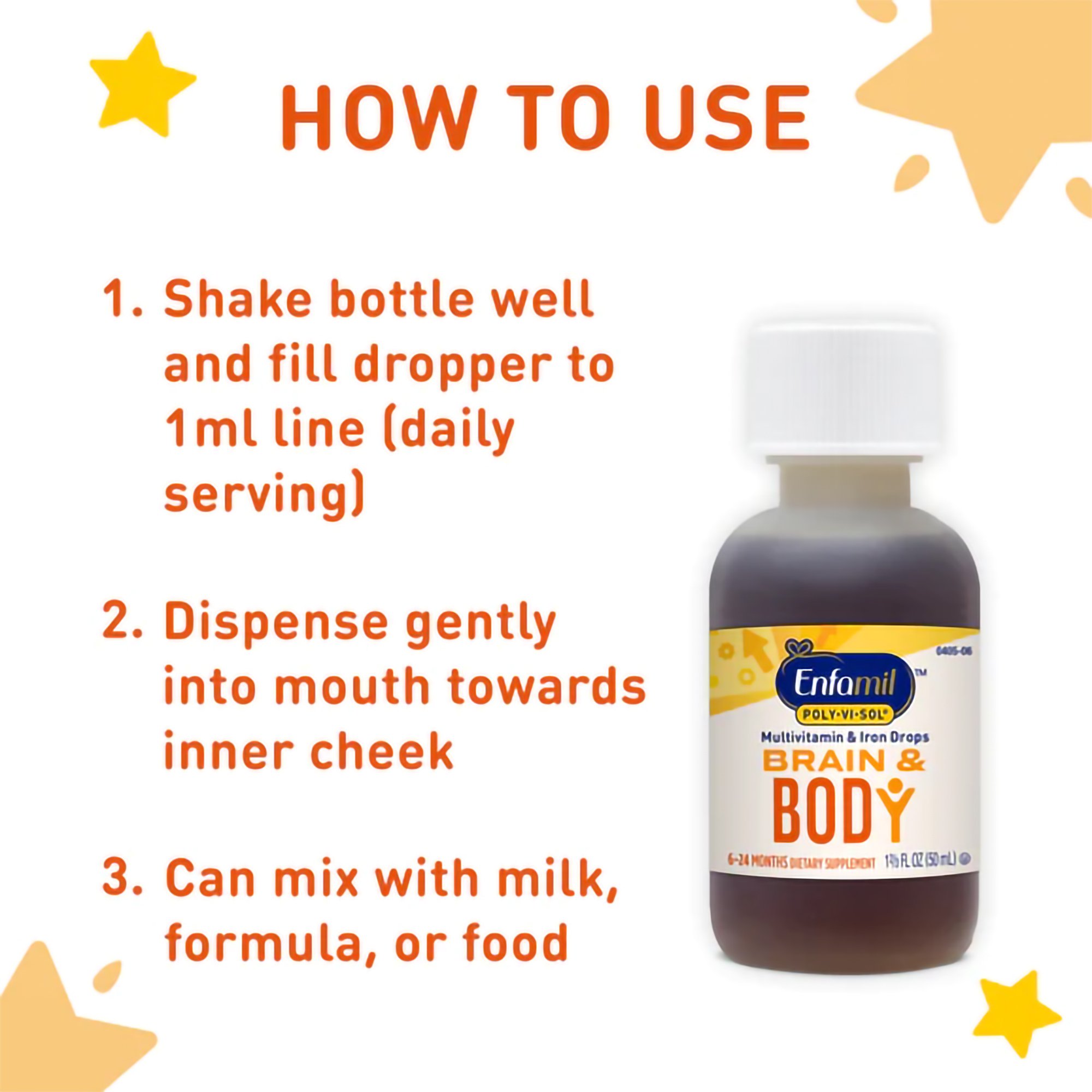 Mead Johnson - 00087040501 Poly·Vi·Sol® with Iron Pediatric Multivitamin Supplement