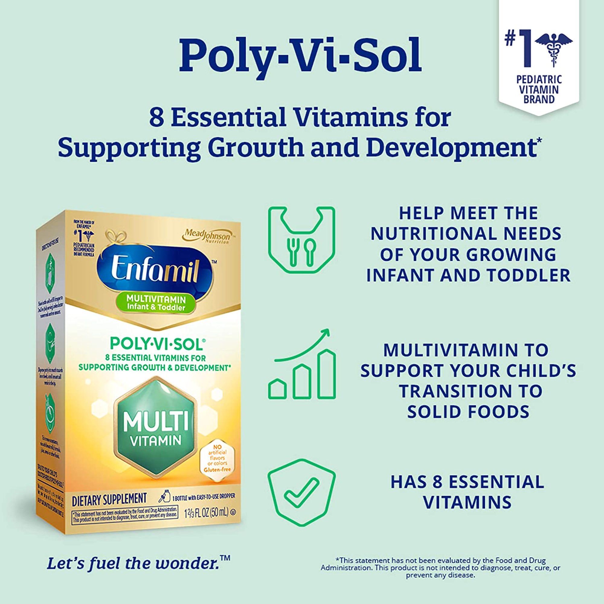 Mead Johnson - 00087040203 Poly·Vi·Sol® Vitamin A Pediatric Multivitamin Supplement