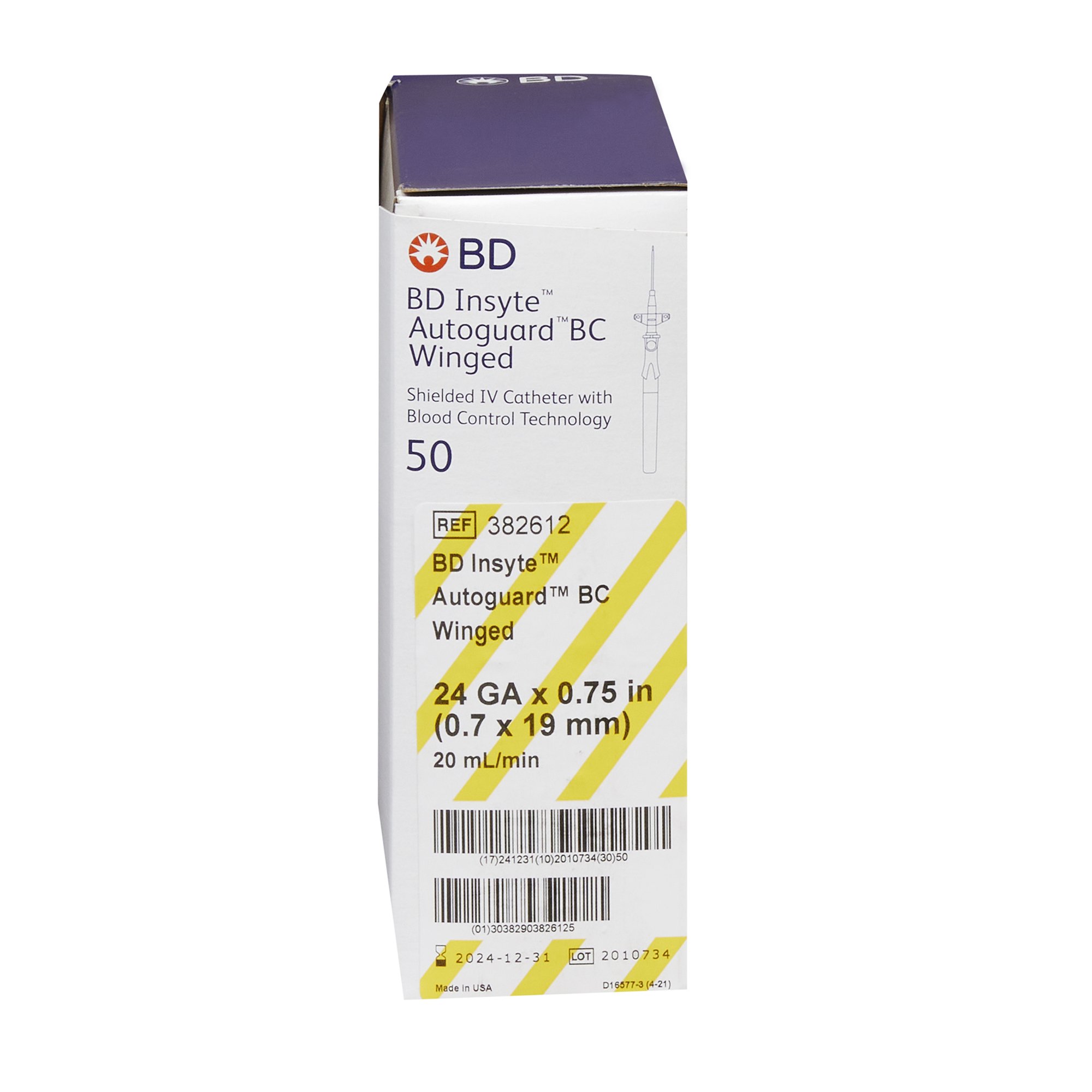 BD 382612 - Insyte™ Autoguard™ BC Peripheral IV Catheter - 1/Each, 50/Box, 200/Case