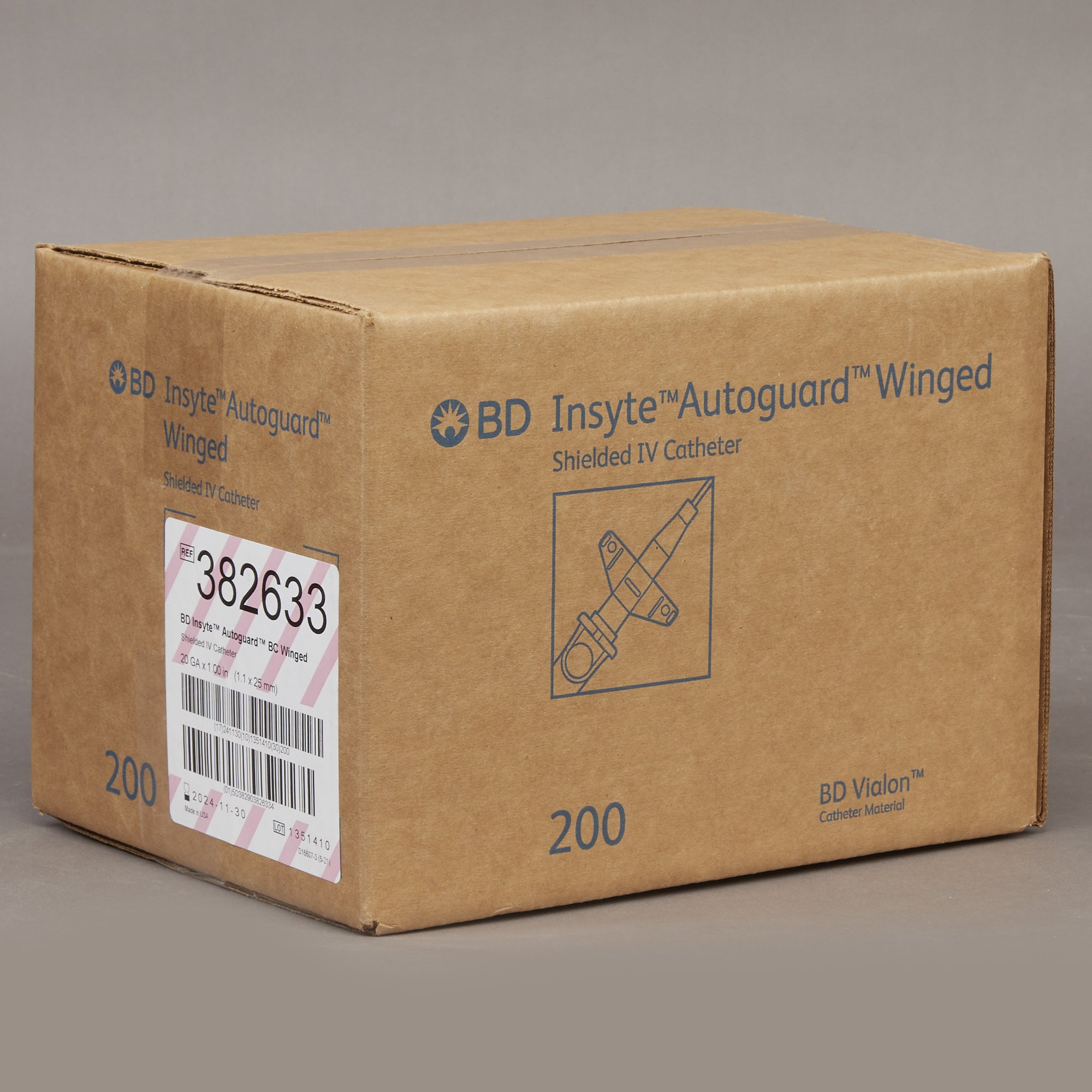 BD 382633 - Insyte™ Autoguard™ BC Peripheral IV Catheter - 1/Each, 50/Box, 200/Case