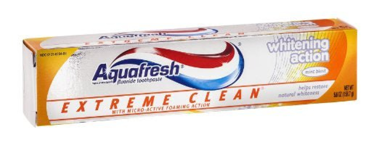 Glaxo Consumer Products - 00135023406 Toothpaste Acquafresh® Extreme Clean Mint Blast Flavor 5.67 oz. Tube