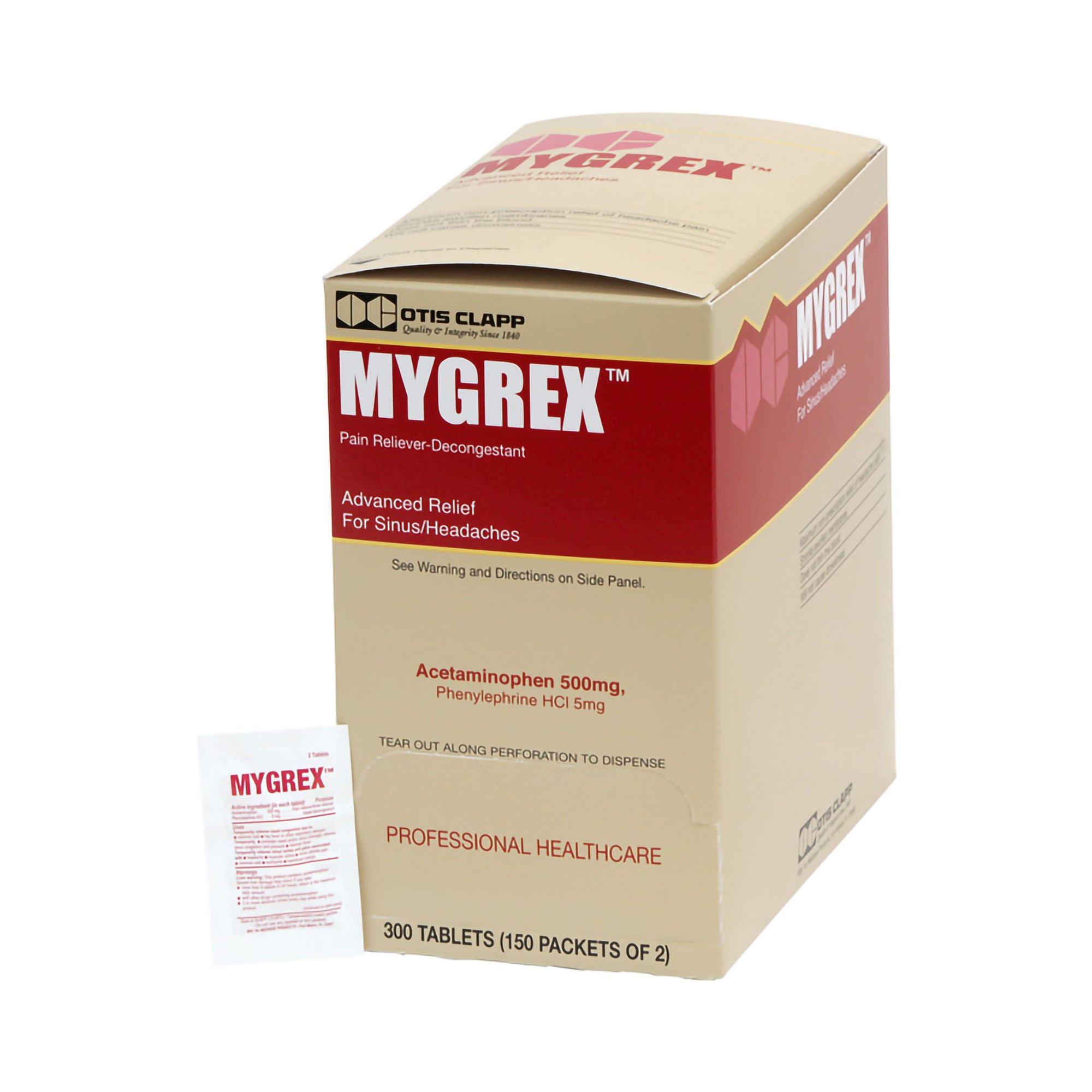 Medique Products - 1615509 Mygrex™ Acetaminophen / Phenylephrine Cold and Sinus Relief Tablet