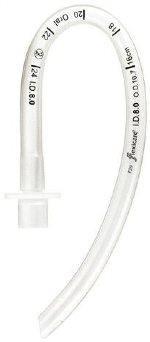 Flexicare - 038-961-040MU Uncuffed Endotracheal Tube Flexicare® VentiSeal Curved 4.0 mm ID Pediatric Murphy Eye