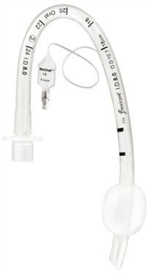 Flexicare - 038-971-080MU Cuffed Endotracheal Tube Flexicare® VentiSeal Curved 8.0 mm ID Adult Murphy Eye