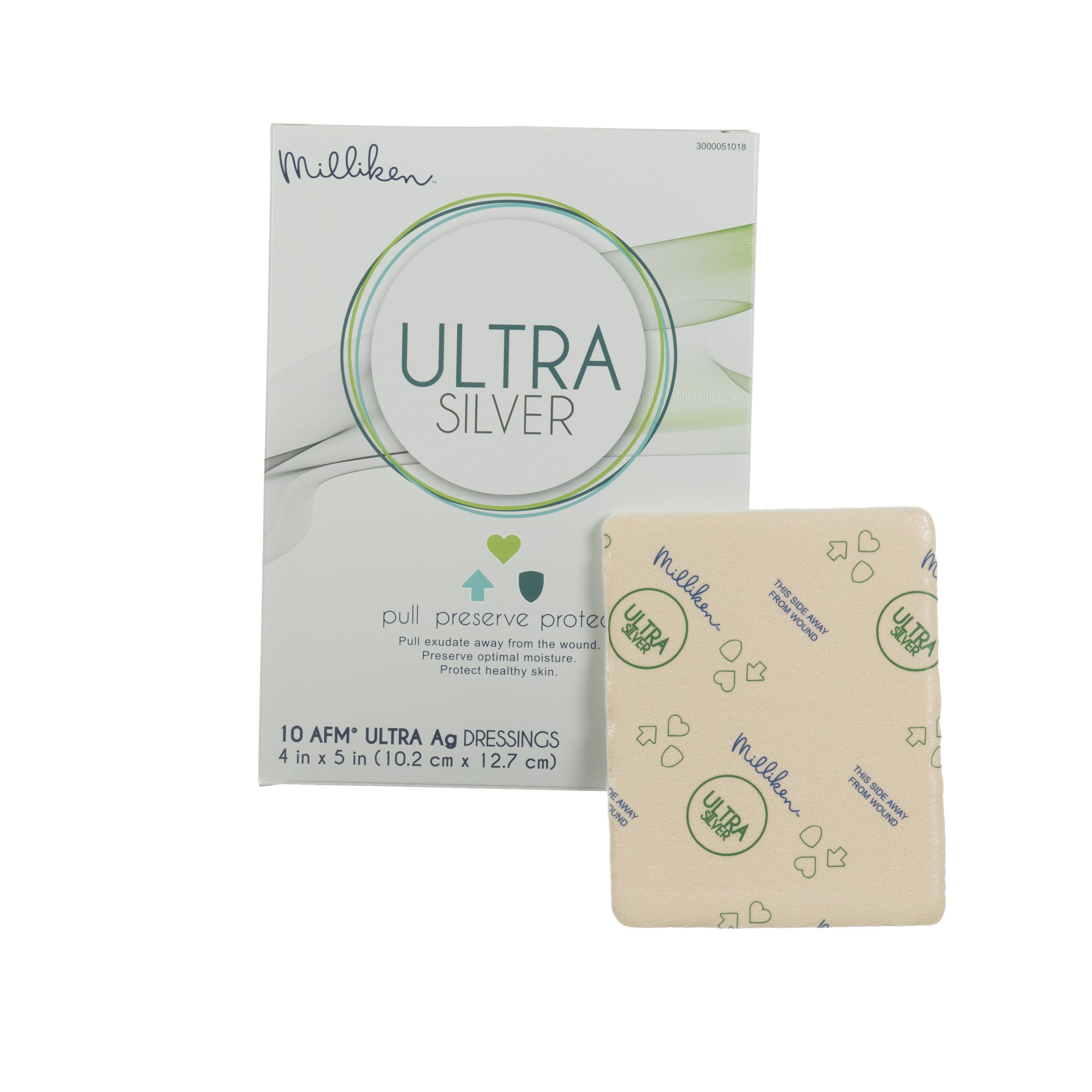Ovik Health LLC 3000051018 - Ultra Silver Foam Dressing, 4 x 4 Inch - 1/Each, 10/Box, 100/Case