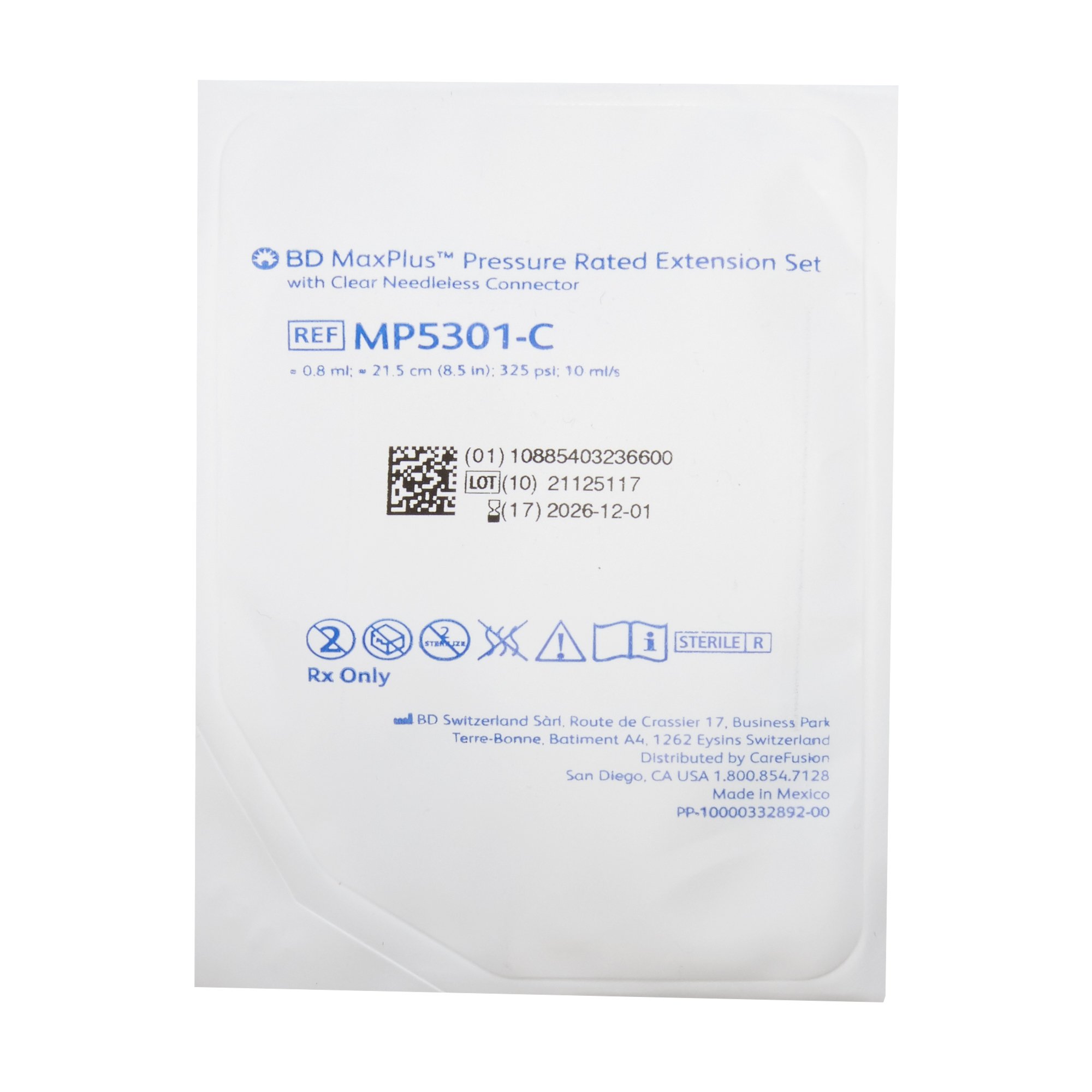 BD - MP5301-C Maxplus® Clear Extension Set With Standard Bore