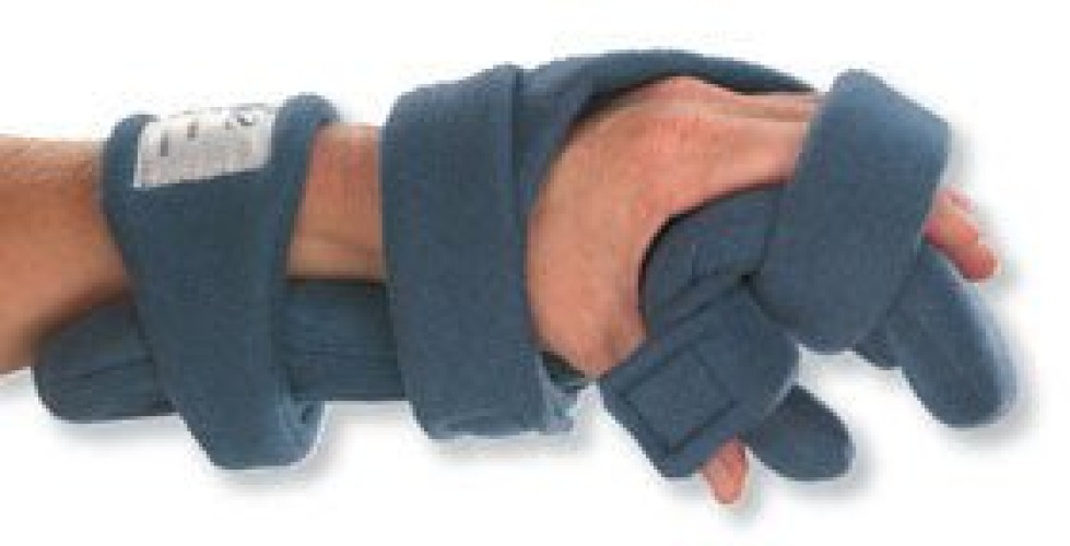 Alimed - 2970002690 Resting Hand Splint SoftPro™ Functional Fabric Left Hand Blue Medium