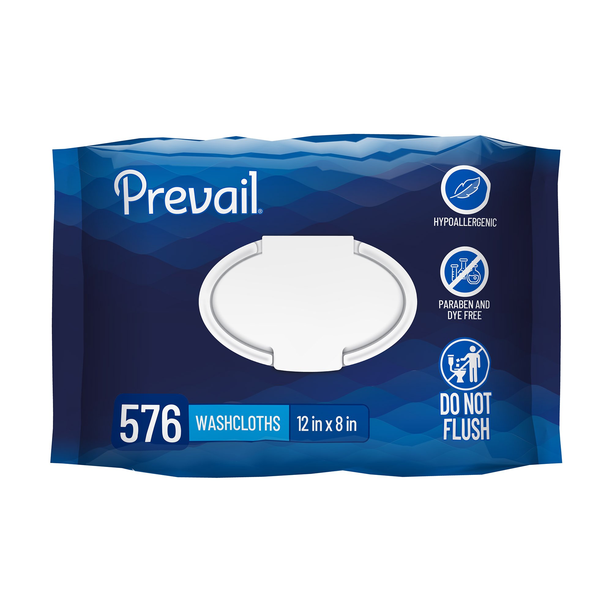 First Quality Products LLC WW-720 - Prevail® Personal Cleansing Wipe, Soft Pack, Aloe, Vitamin E, 8 x 12 Inch - 96/Pack, 576/Case