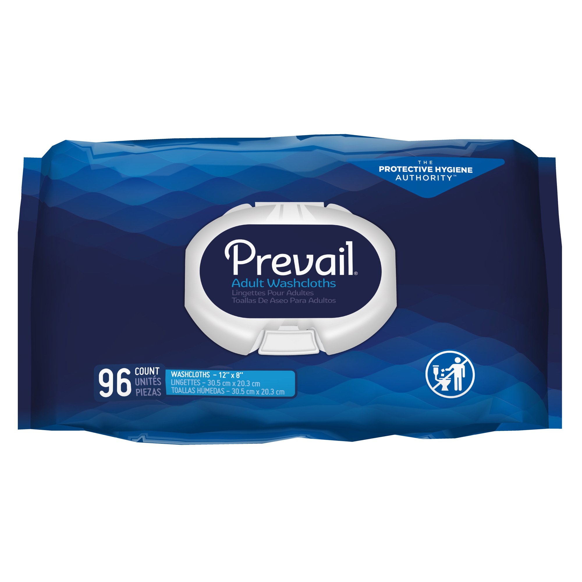 First Quality Products LLC WW-720 - Prevail® Personal Cleansing Wipe, Soft Pack, Aloe, Vitamin E, 8 x 12 Inch - 96/Pack, 576/Case