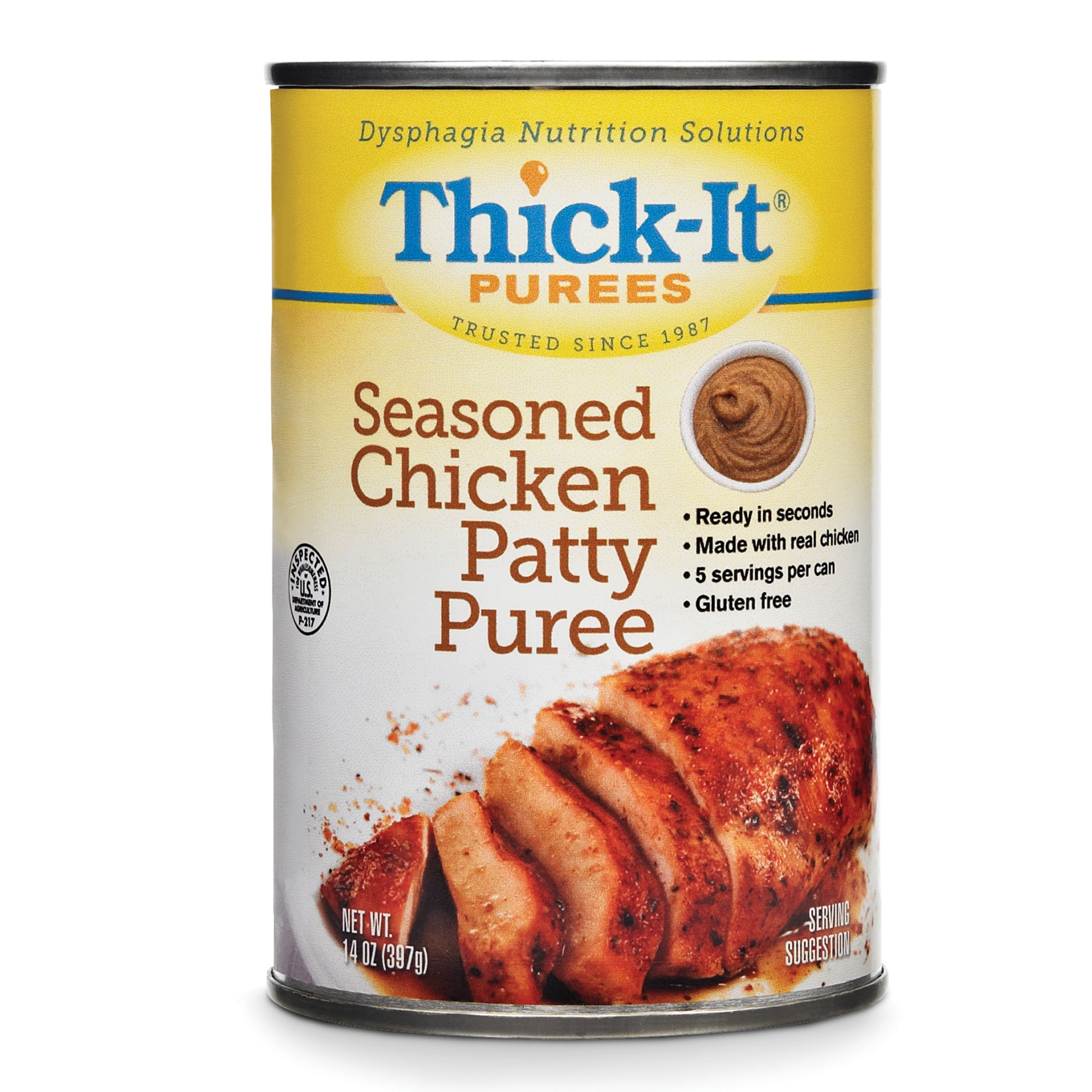 Kent Precision Foods - H318-F8800 Thick-It® Seasoned Chicken Patty Purée Thickened Food