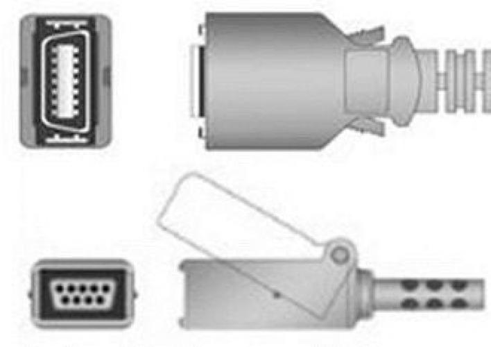 Sage Services Group - E06-30M SpO2 Extension Cable Sage Services Serial Connector Monitor Side, 9-Pin Connector Sensor Side, 3.0m