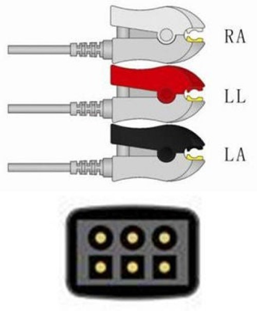 Sage Services Group - L05-03-29P ECG Lead Set Sage Services 3 Lead, Grabber, 0.9m