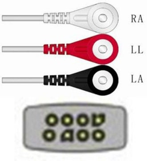 Sage Services Group - L07-03-29S ECG Lead Set Sage Services 3 Lead, Snap, 0.9m