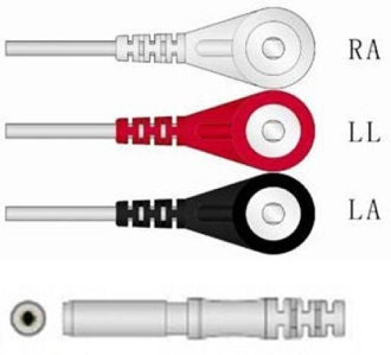 Sage Services Group - L11-03-29S ECG Lead Set Sage Services DIN 3-Lead, Snap, Unshielded, 0.9m