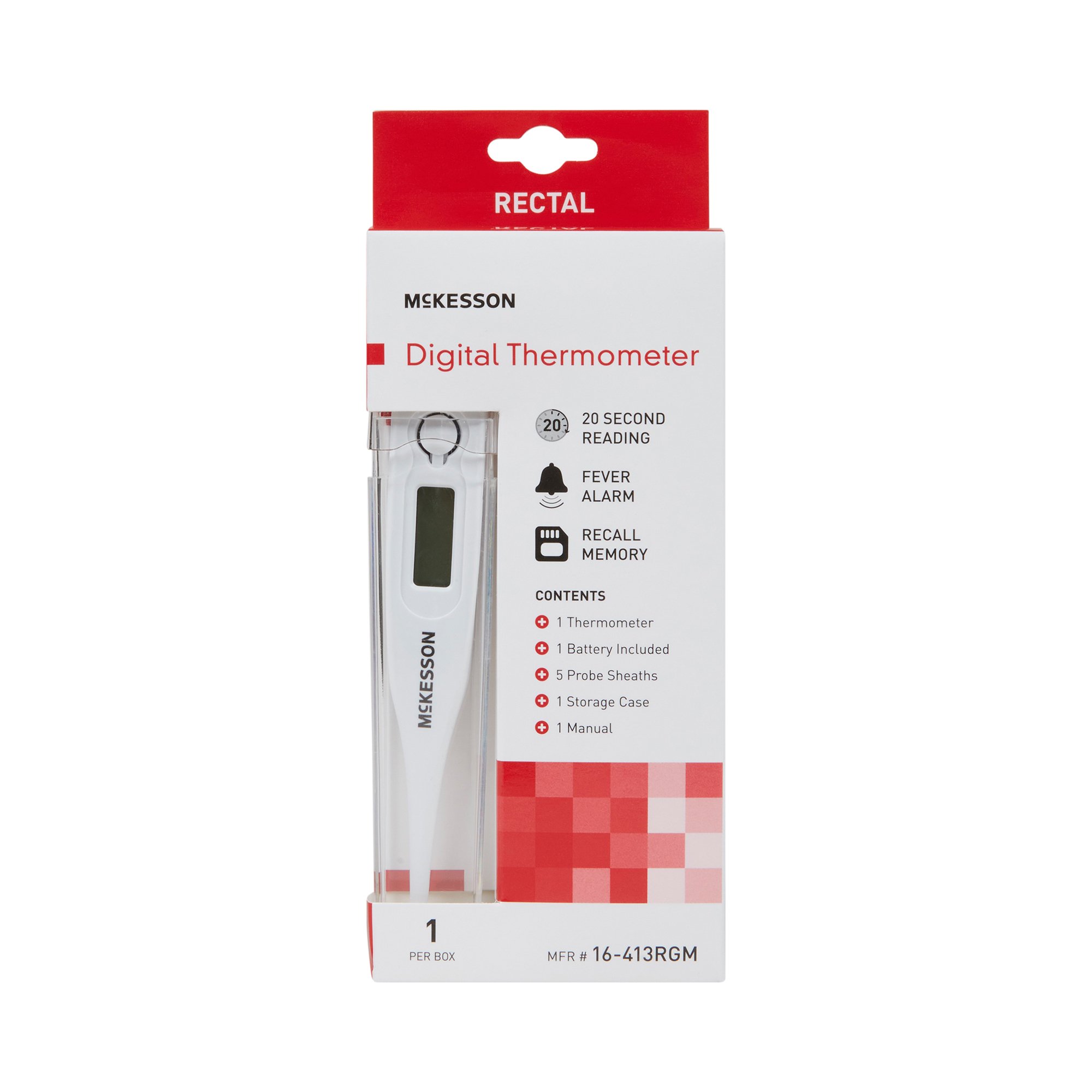 McKesson Brand 16-413RGM - McKesson Digital Thermometer - 1/Each, 12/Box