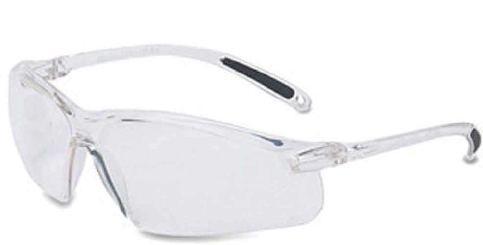 West Chester Protective Gear - A700 Safety Glasses Uvex A700 Series Wraparound Anti-scratch Coating Clear Tint Polycarbonate Lens Clear Frame Over Ear One Size Fits Most
