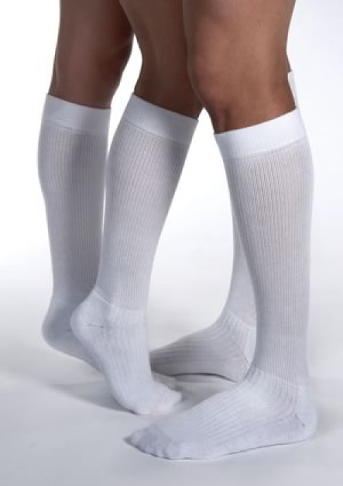 BSN Medical - 110481 Compression Stocking Jobst® ActiveWear Knee High Large White Closed Toe