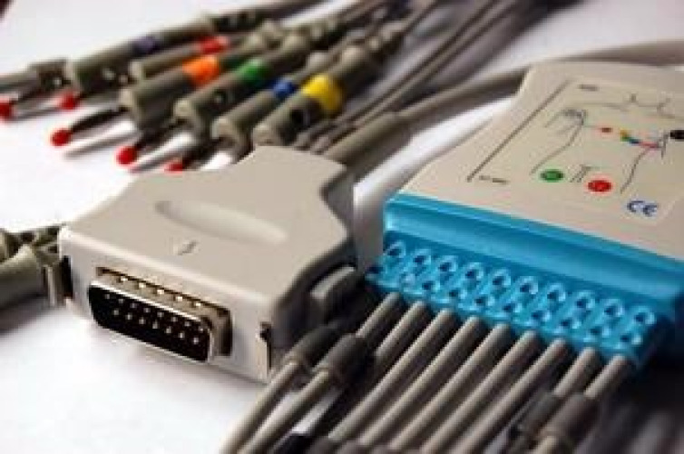 Sage Services Group - A02-10B ECG/EKG One Piece Cable Sage Services Reusable ECG/EKG One Piece Cable, 15-pin Connector Monitor Side, 10 Lead, Banana