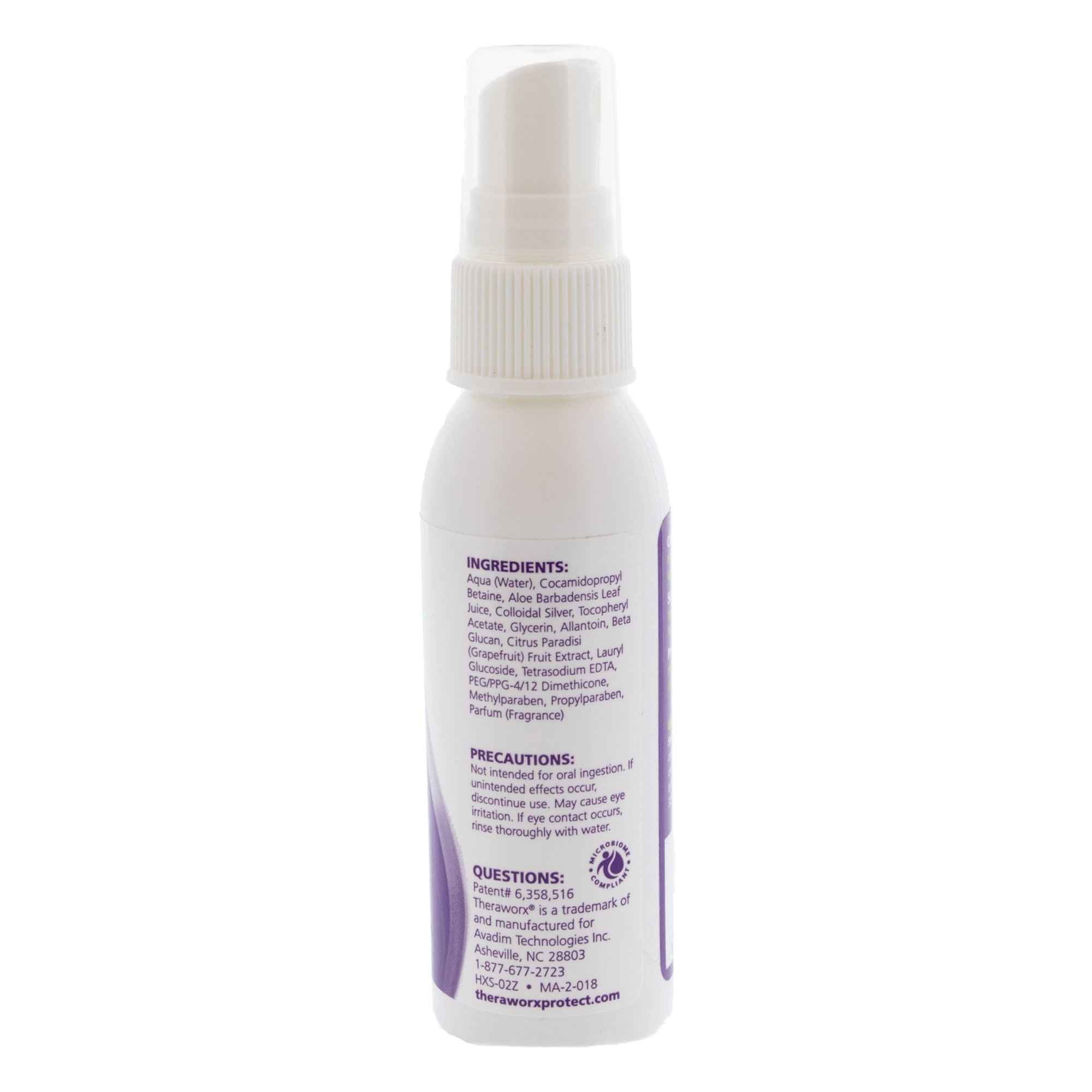 Avadim HXS-02Z - Theraworx™ Rinse-Free Liquid Body Wash, 2 oz. - 1/Each, 48/Case