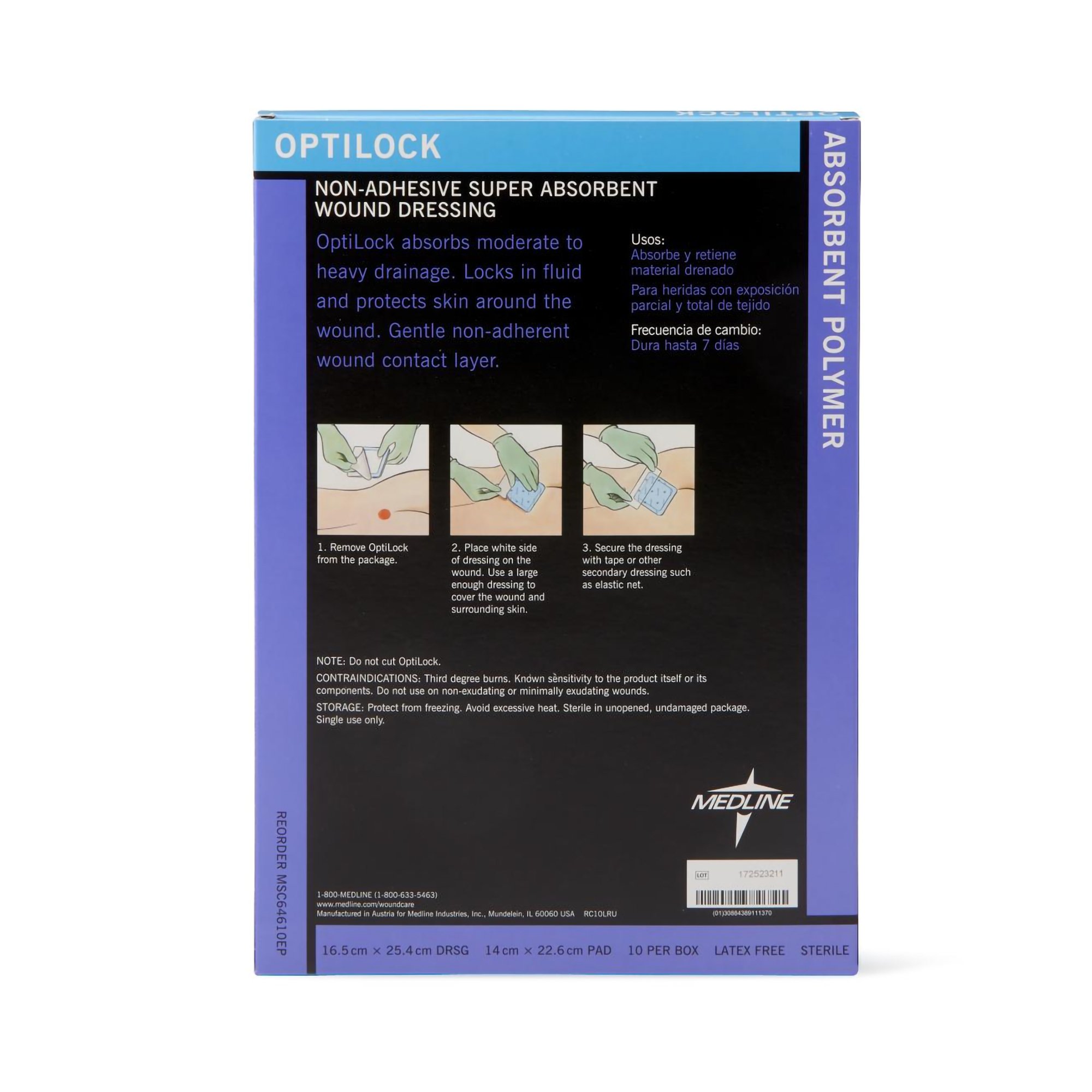 Medline - MSC64610EP Optilock Nonadherent Dressing