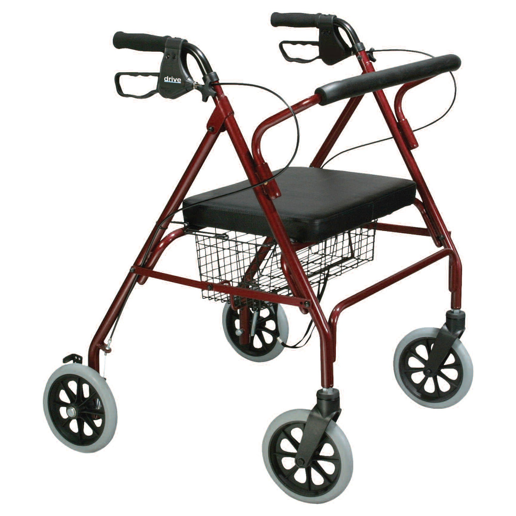 Drive DeVilbiss Healthcare - 10215RD-1 drive™ Go-Lite Bariatric Four-Wheel Rollator, Red