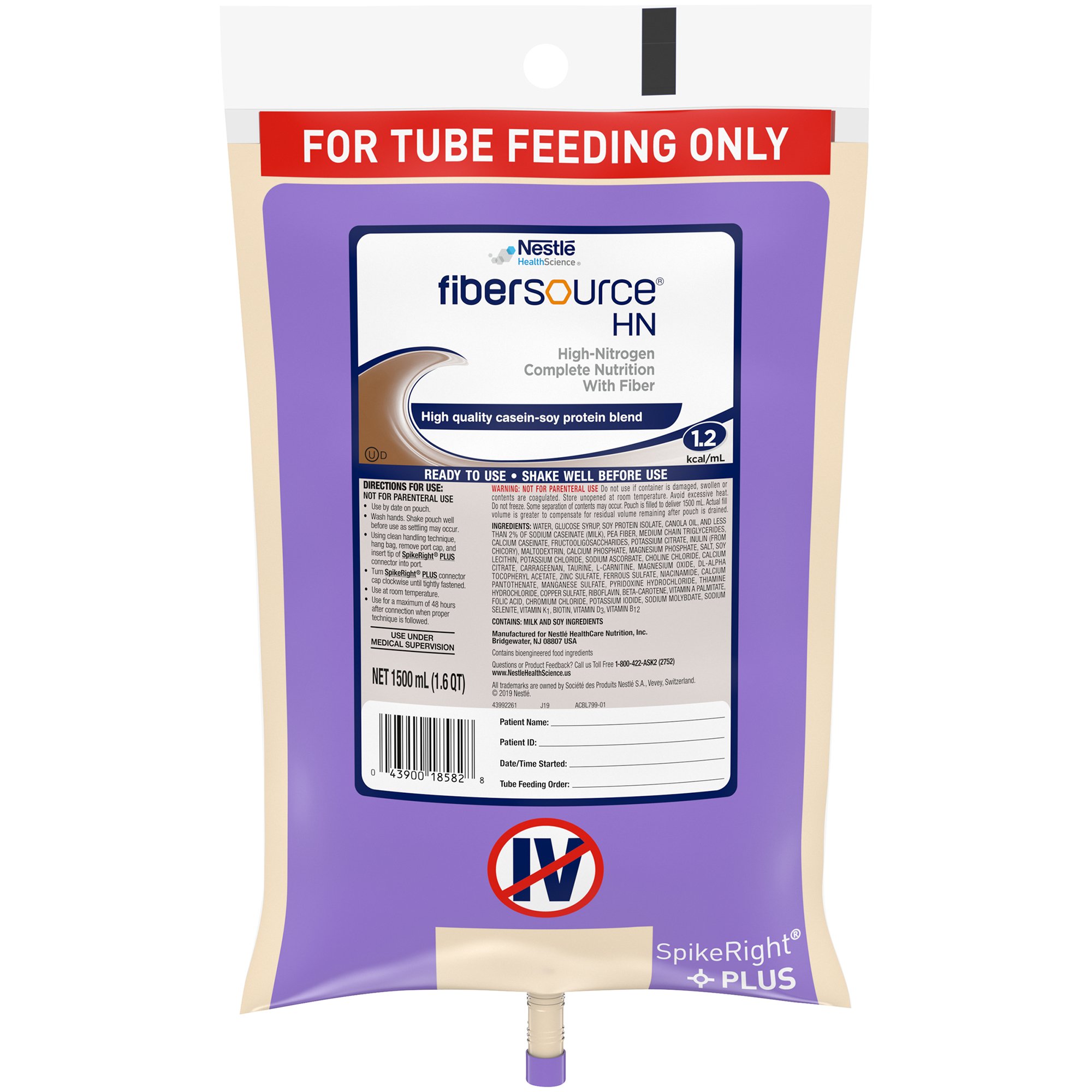 Nestle Healthcare Nutrition - 10043900185832 Fibersource® HN Tube Feeding Formula