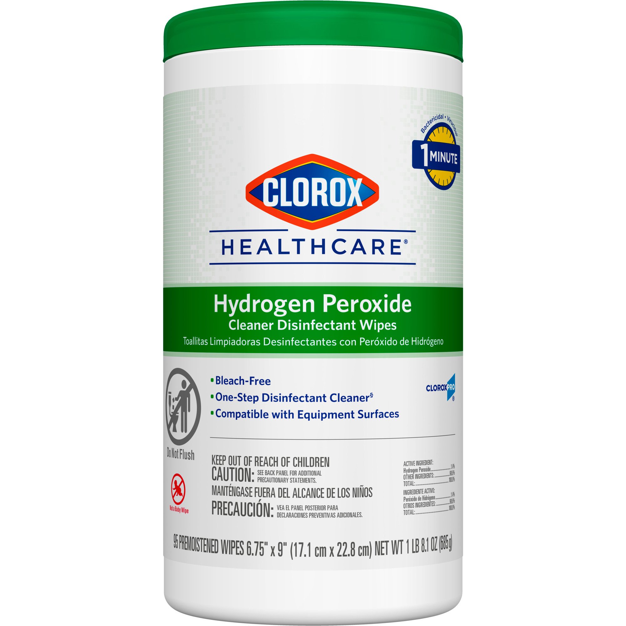 The Clorox Company - 30824 Clorox Healthcare® Hydrogen Peroxide Cleaner Disinfectant Wipes