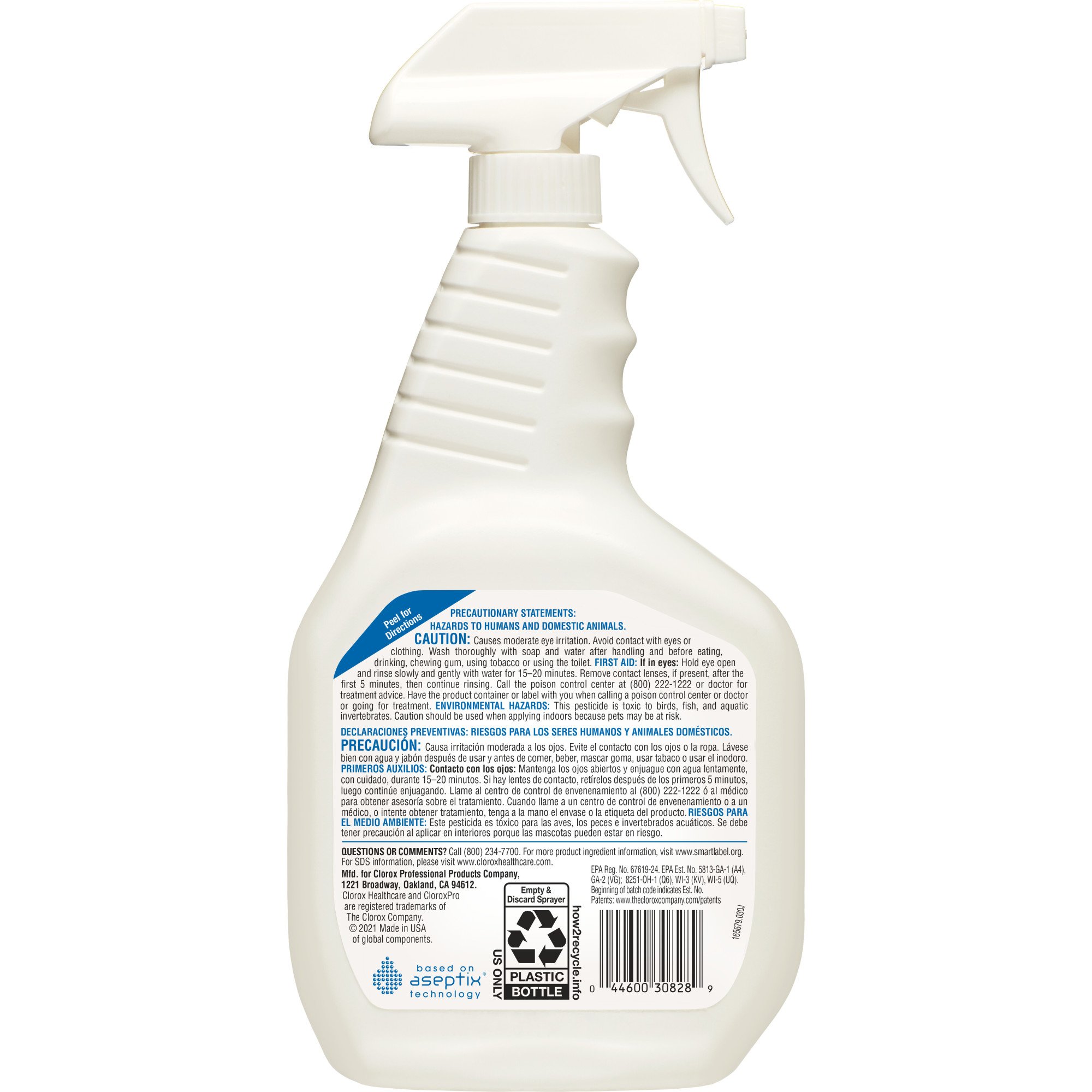 The Clorox Company 30828 - Clorox Healthcare® Hydrogen Peroxide Cleaner Disinfectant, Spray Bottle, 32 oz. - 1/Each, 9/Case