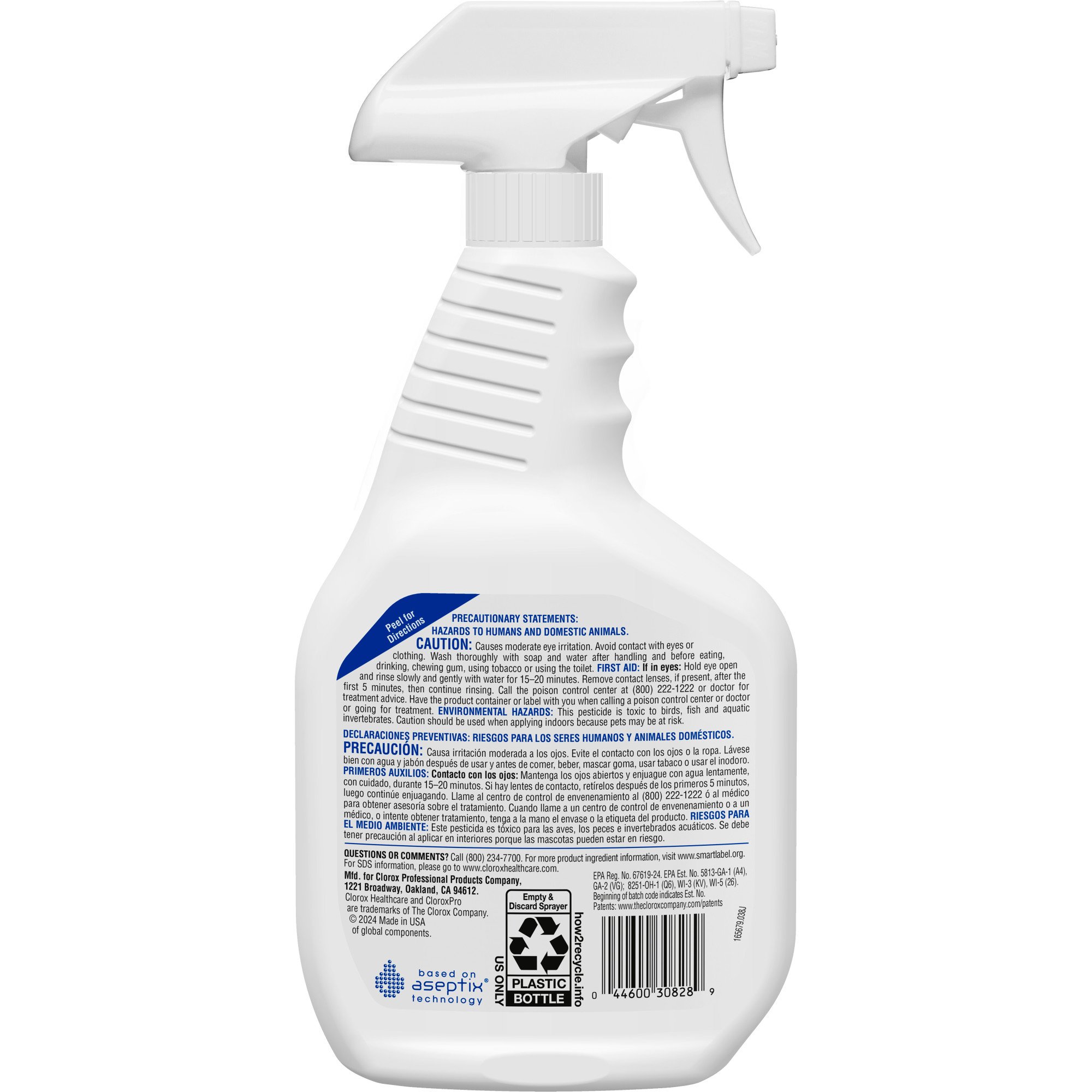 The Clorox Company 30828 - Clorox Healthcare® Hydrogen Peroxide Cleaner Disinfectant, Spray Bottle, 32 oz. - 1/Each, 9/Case