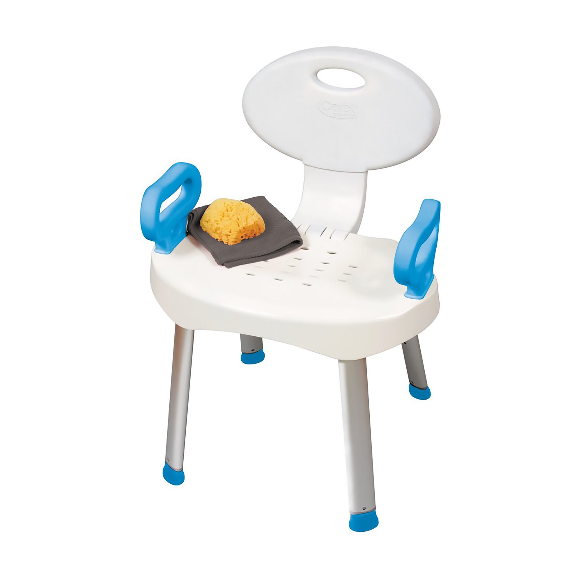 Drive DeVilbiss Healthcare - FGB66000 0000 Bath Bench Carex® Fixed Arms Aluminum Frame With Backrest 17 Inch Seat Width 300 lbs. Weight Capacity