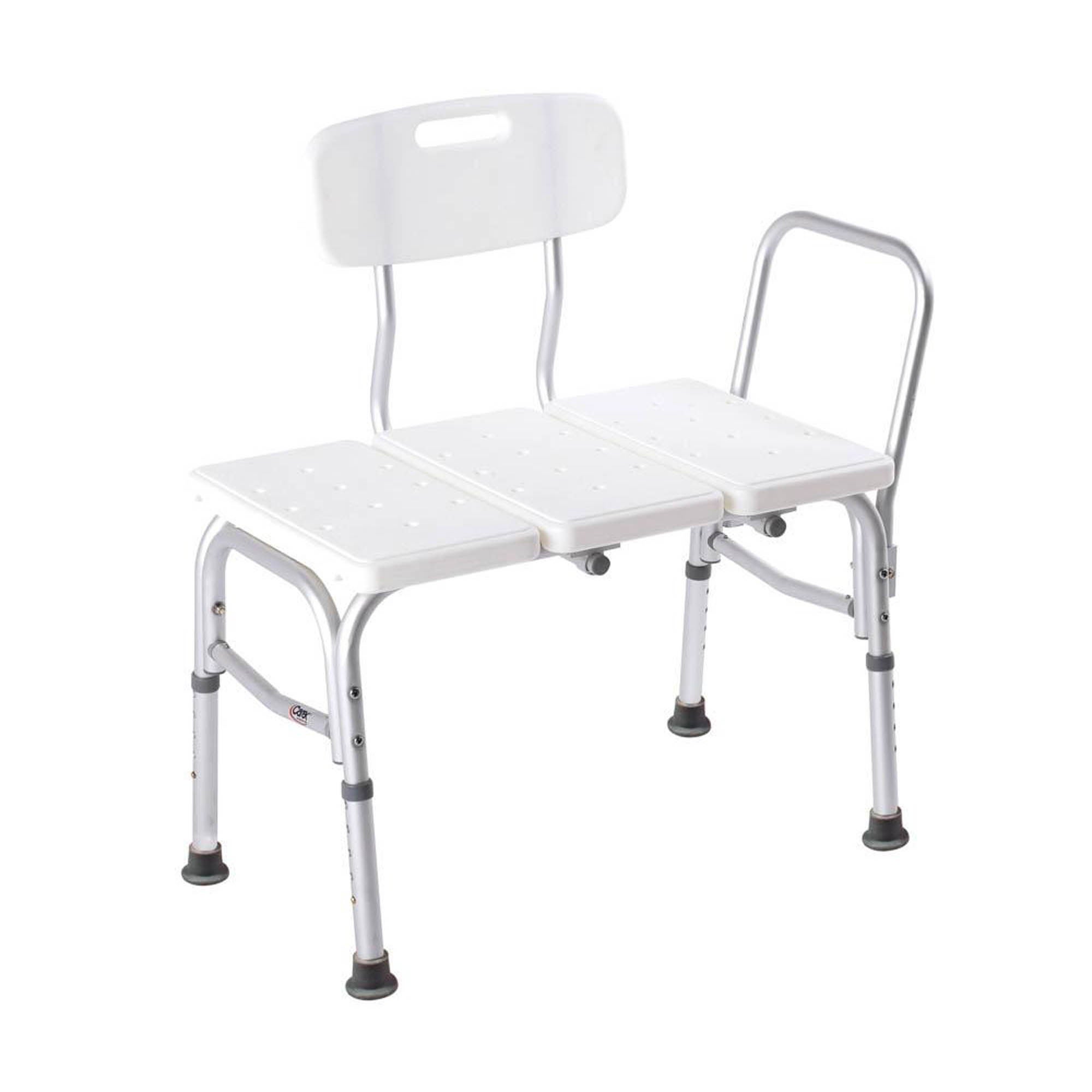Apex-Carex Healthcare - FGB15411 0000 Carex® Bath Transfer Bench Arm Rail 16-1/2 to 20-1/2 Inch Seat Height 300 lbs. Weight Capacity