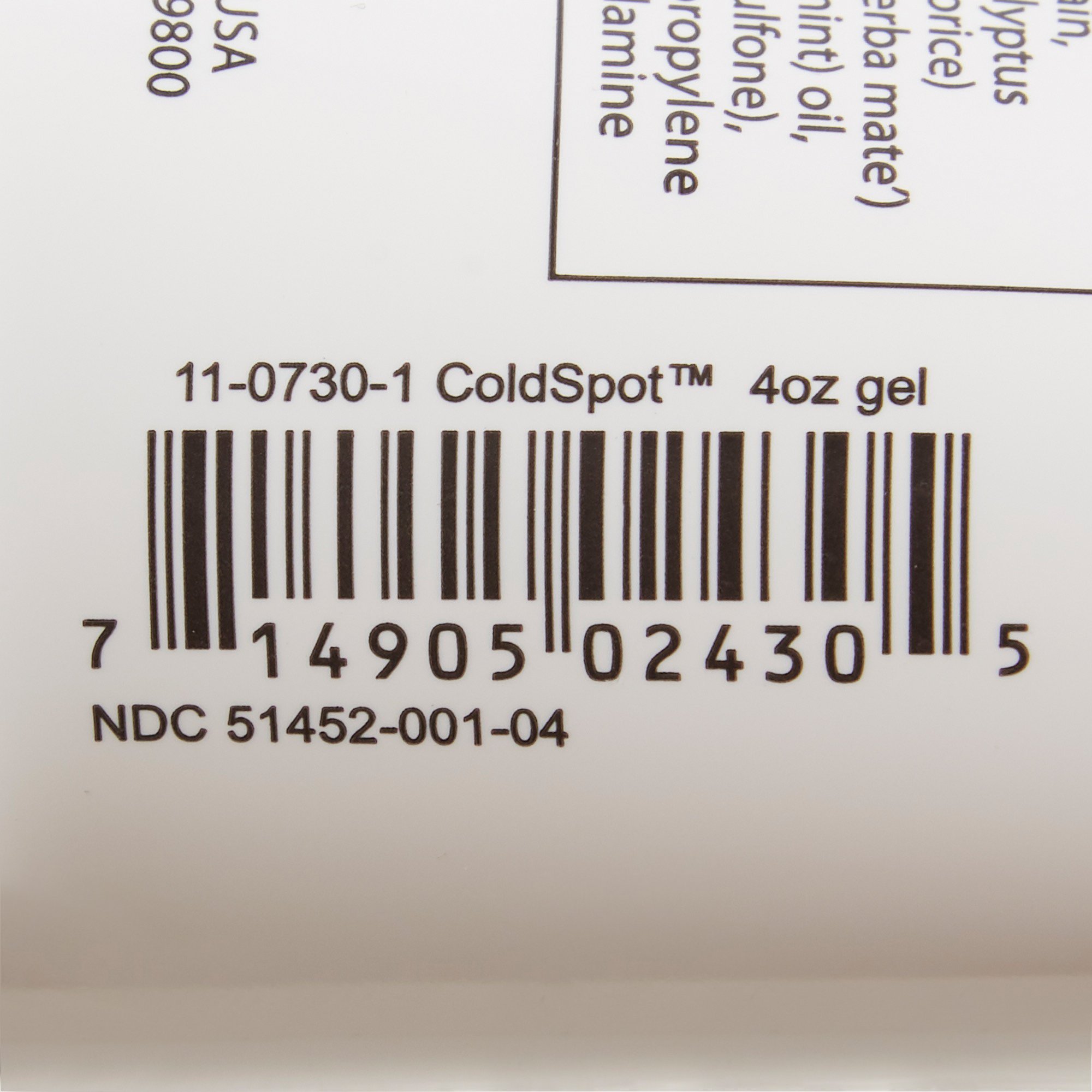 Fabrication Enterprises 11-0730-1 - Point Relief™ ColdSpot™ Topical Pain Relief - 1/Each