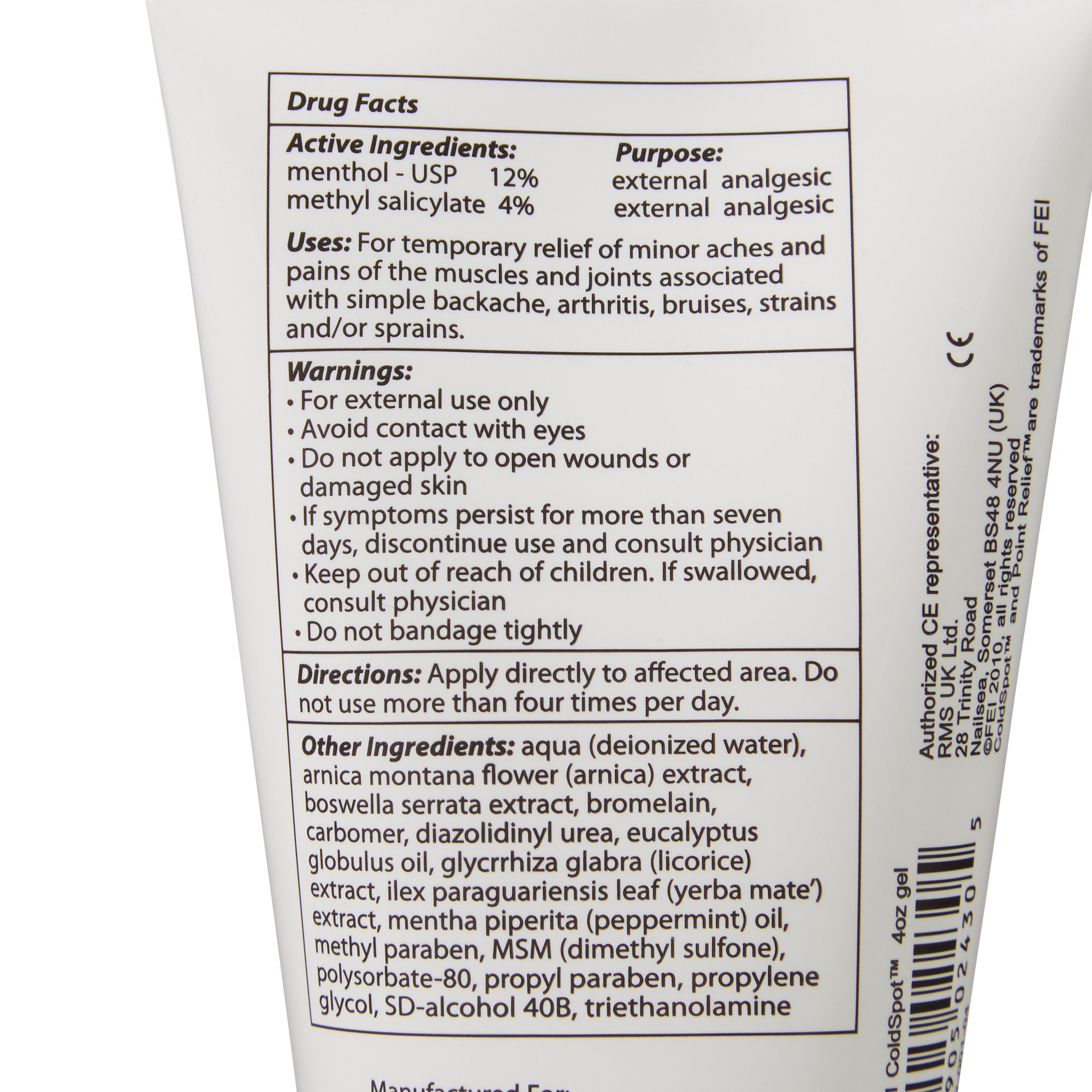 Fabrication Enterprises - 11-0730-1 Point Relief™ ColdSpot™ Topical Pain Relief